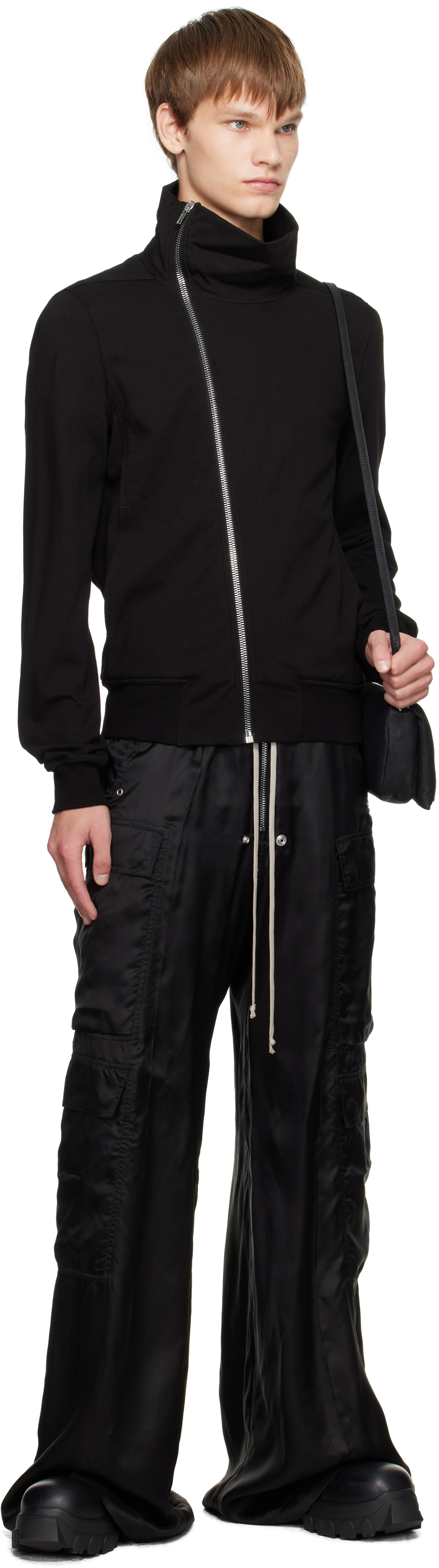 Rick Owens Black Concordians Bauhaus Jogger Track Jacket In Black