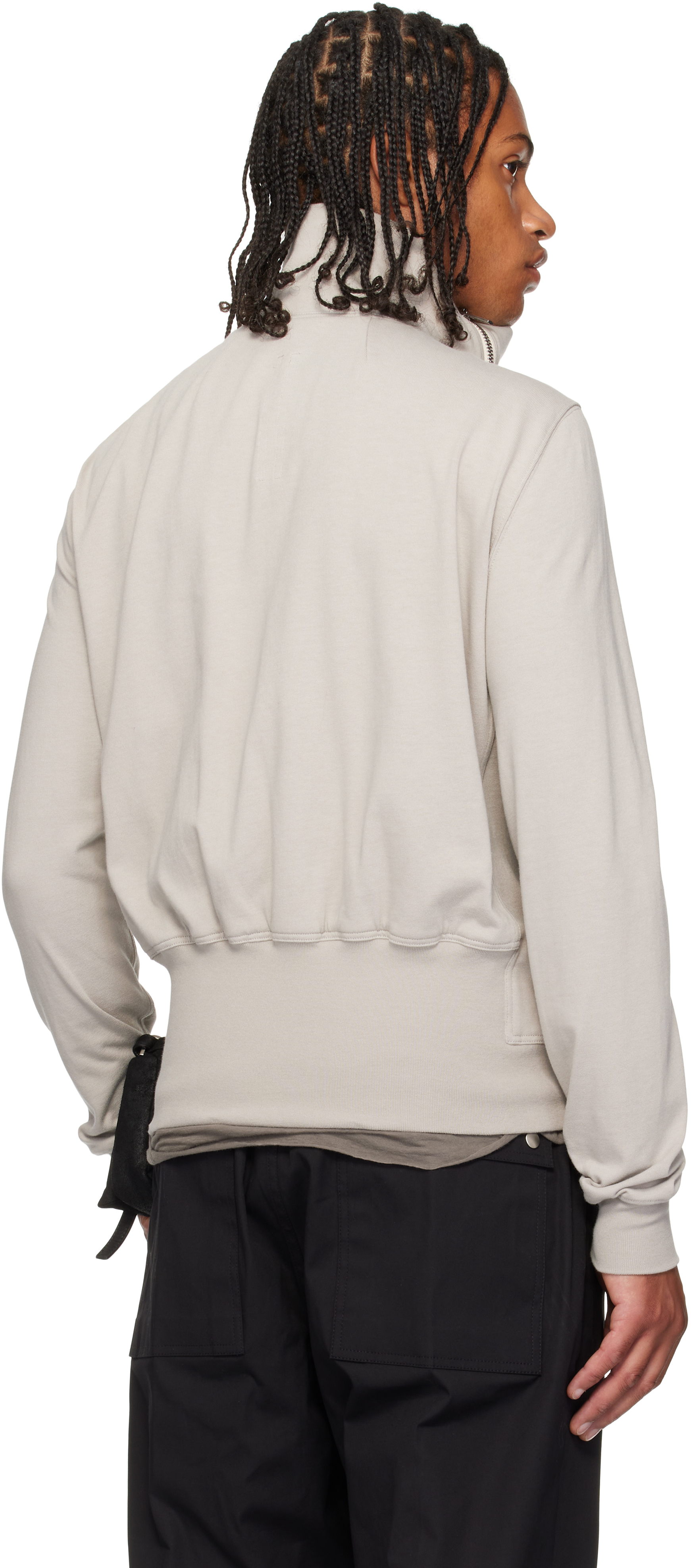 Rick Owens Off-white Concordians Bauhaus Jogger Track Jacket In Gray