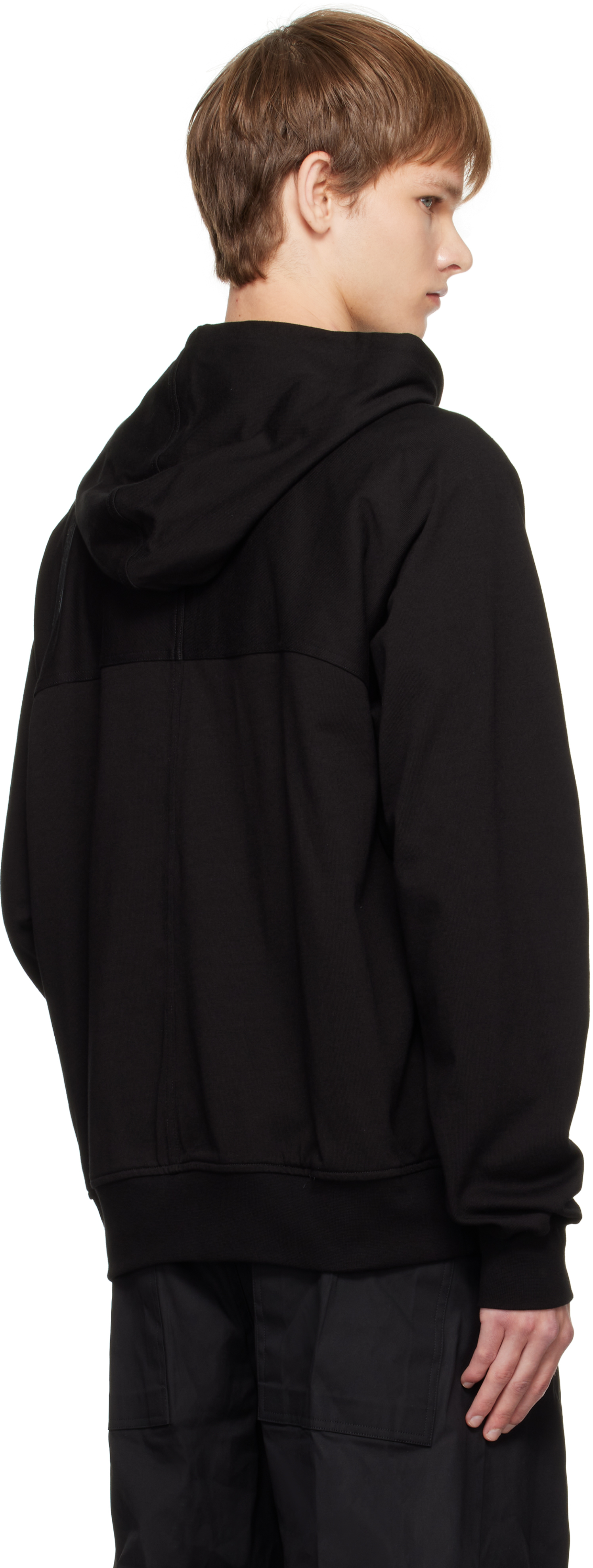 Rick Owens Black Concordians Windbreaker Hoodie In Black