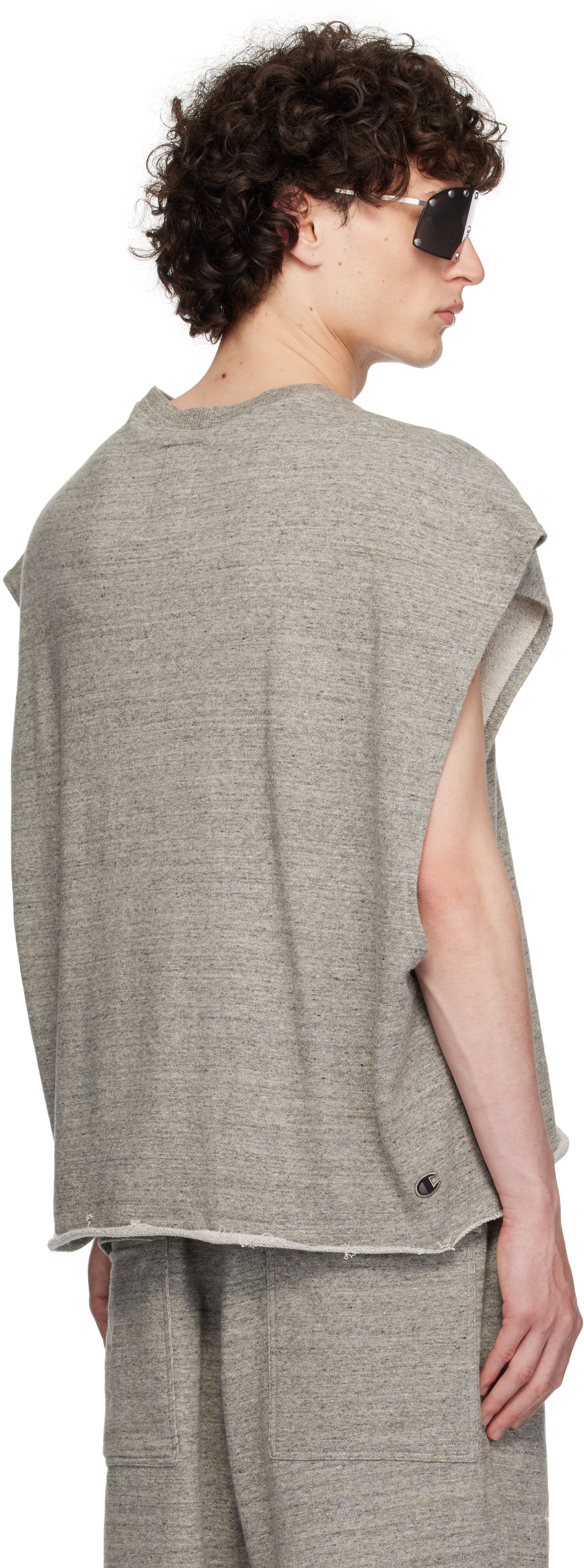 Rick Owens Gray Champion Edition Micro Tatlin Tank Top