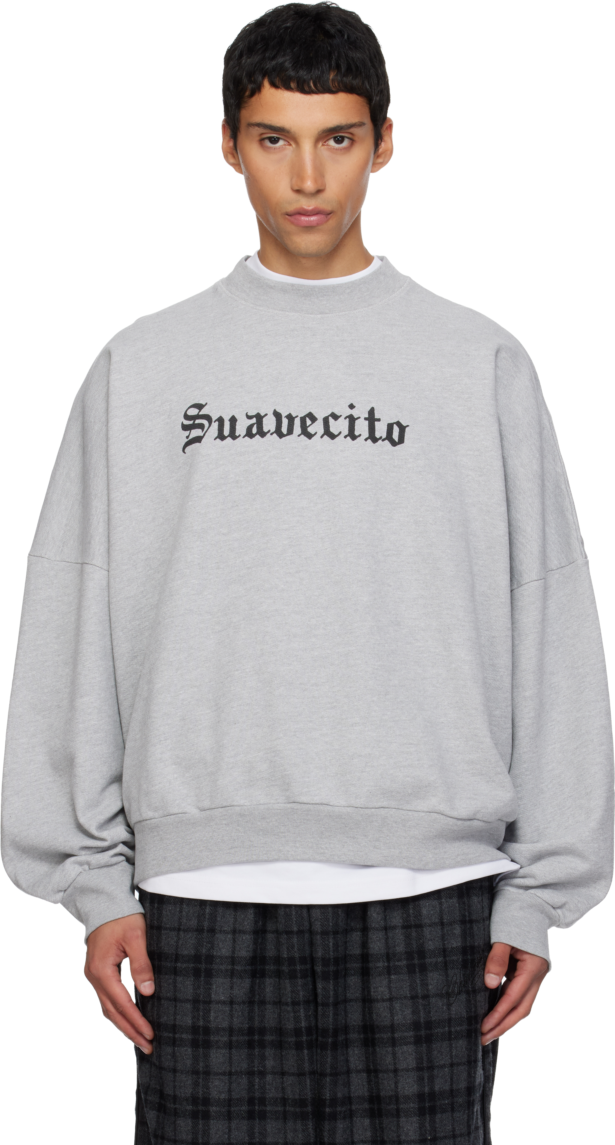 Willy Chavarria Gray 'suavecito' Hooligan Sweatshirt In Gray