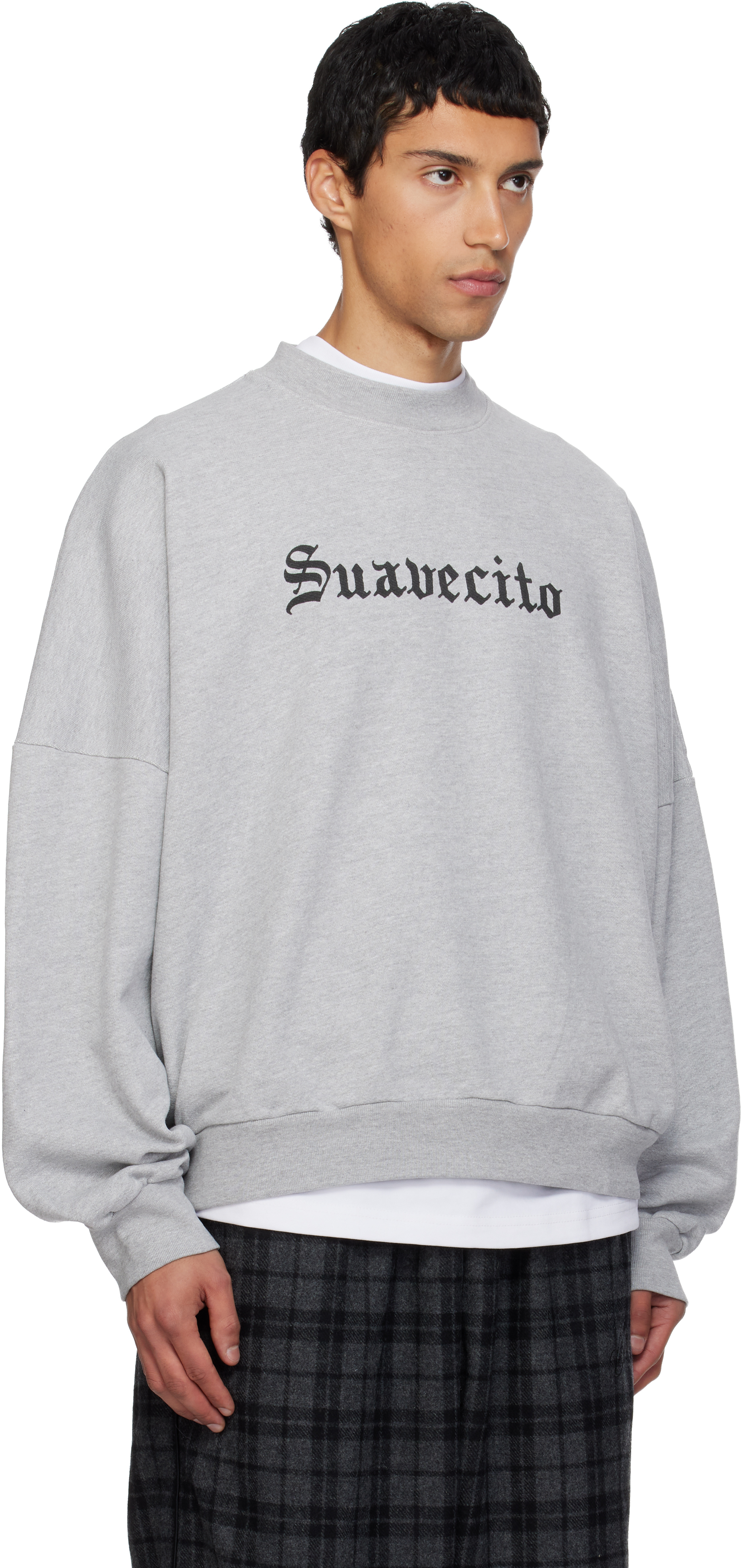 Willy Chavarria Gray 'suavecito' Hooligan Sweatshirt In Gray