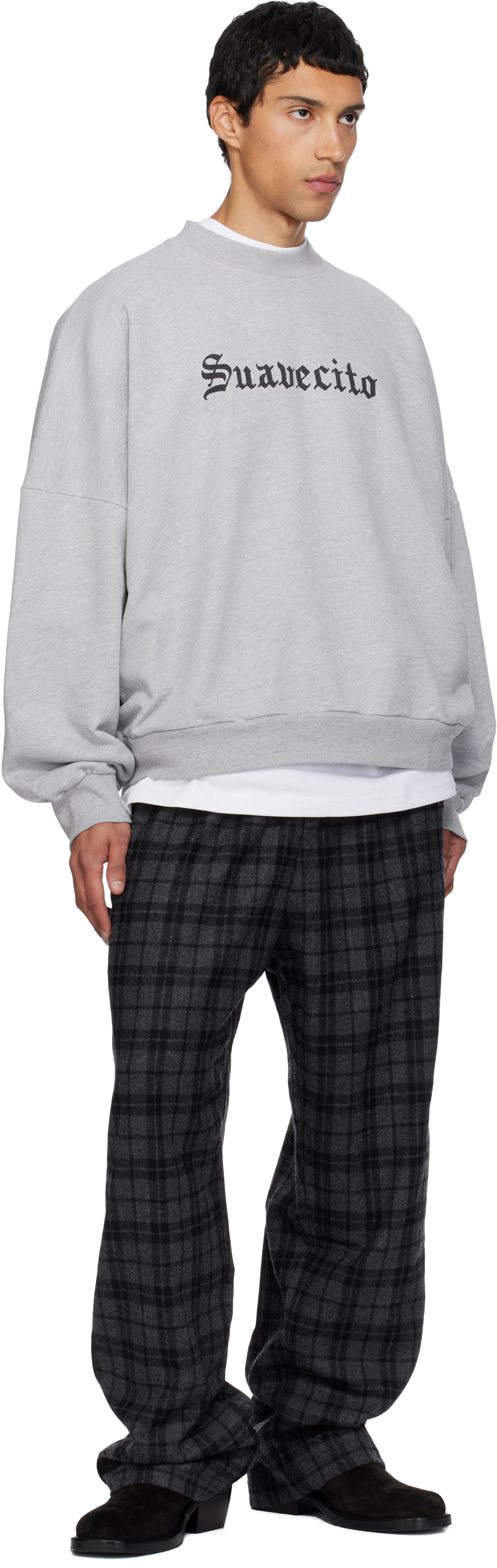 Willy Chavarria Gray 'suavecito' Hooligan Sweatshirt In Gray