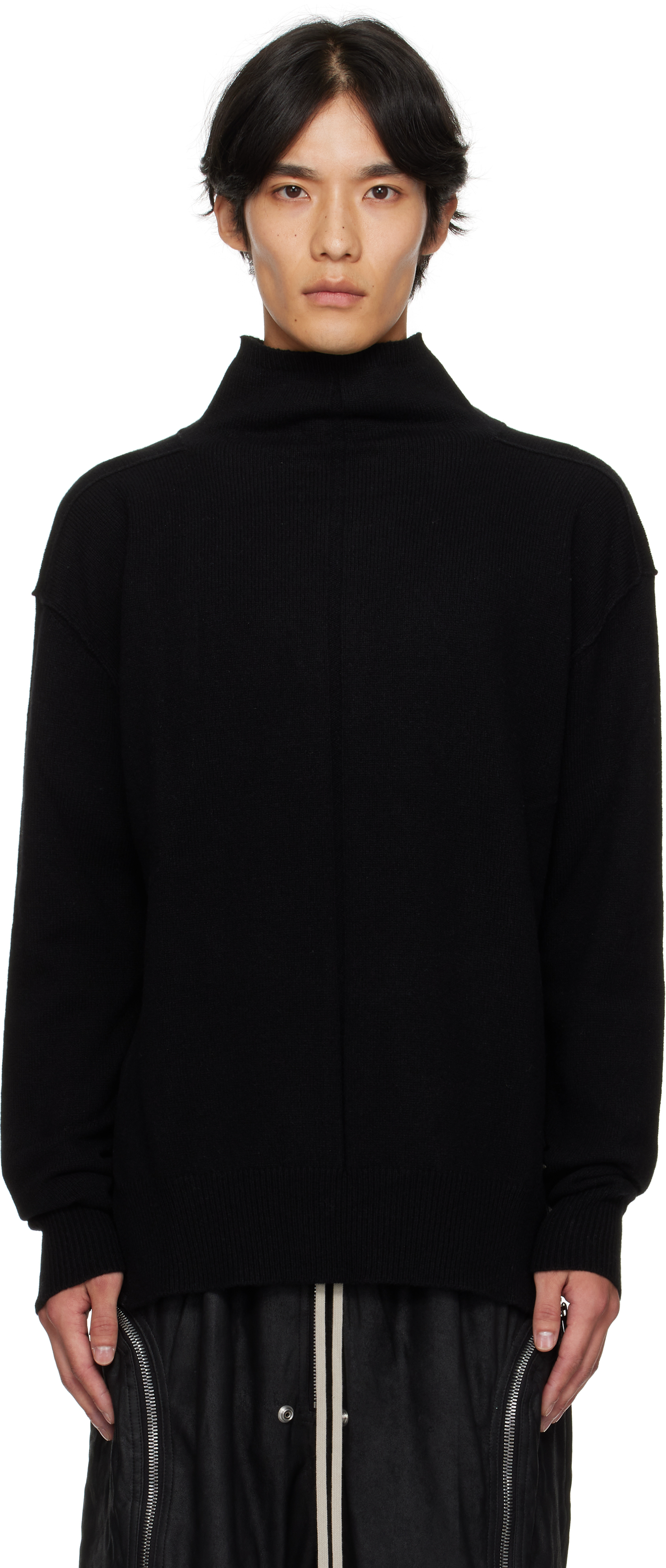 Rick Owens Black Concordians Tabard Sweater In Black