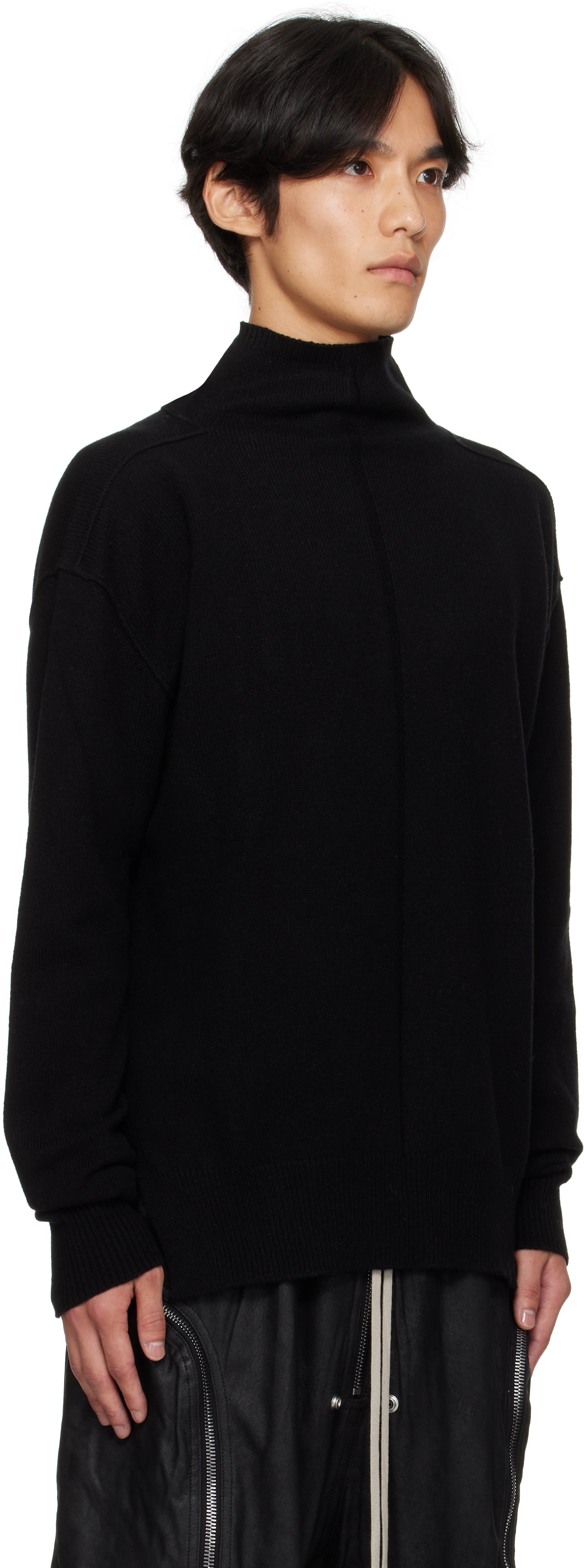 Rick Owens Black Concordians Tabard Sweater In Black