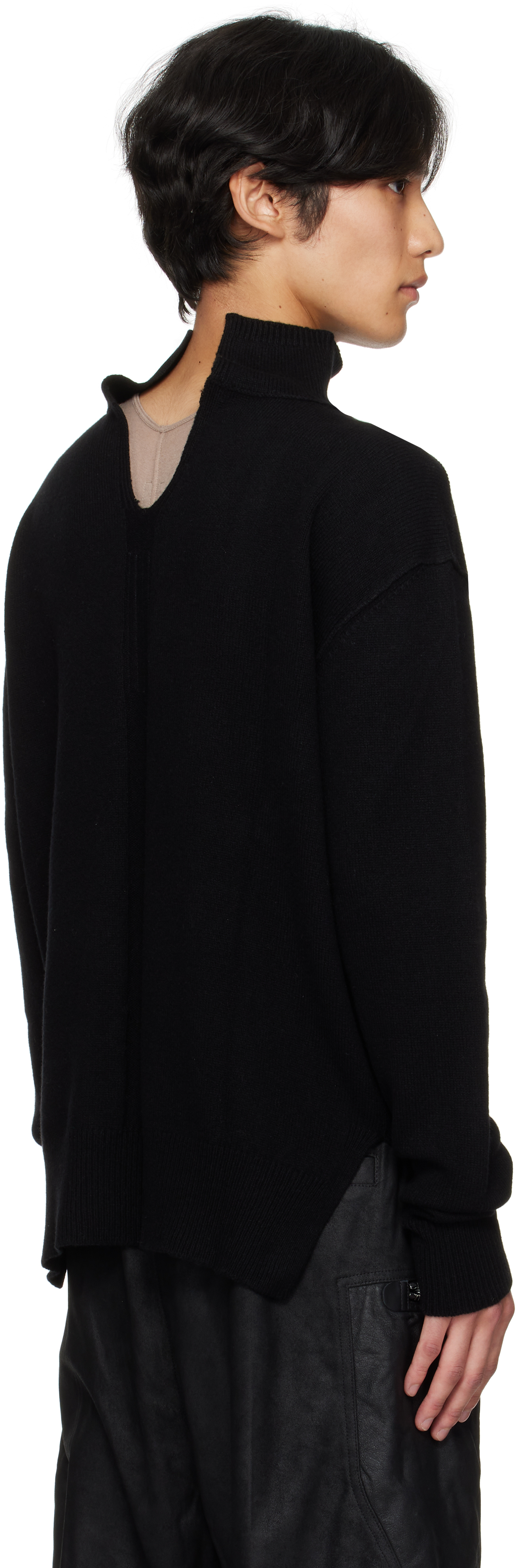 Rick Owens Black Concordians Tabard Sweater In Black