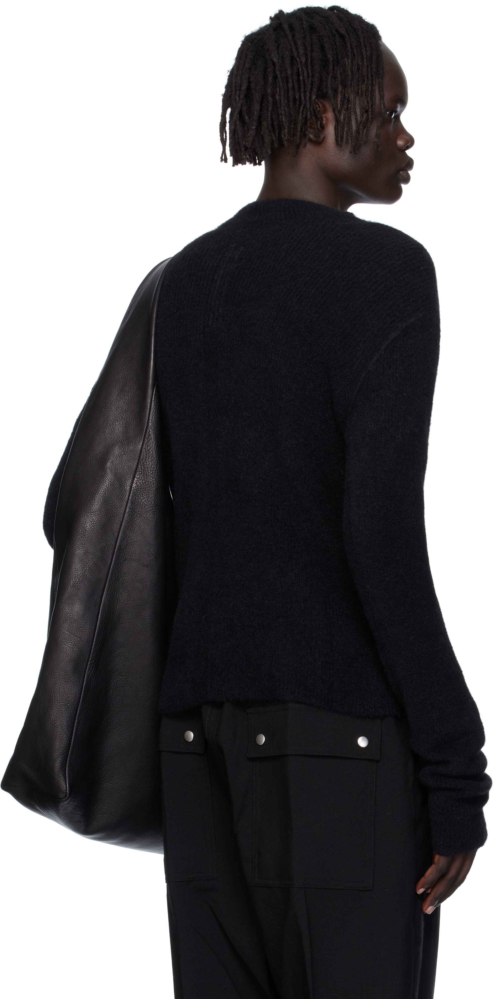 Rick Owens Black Concordians Headon Pull Sweater In Black