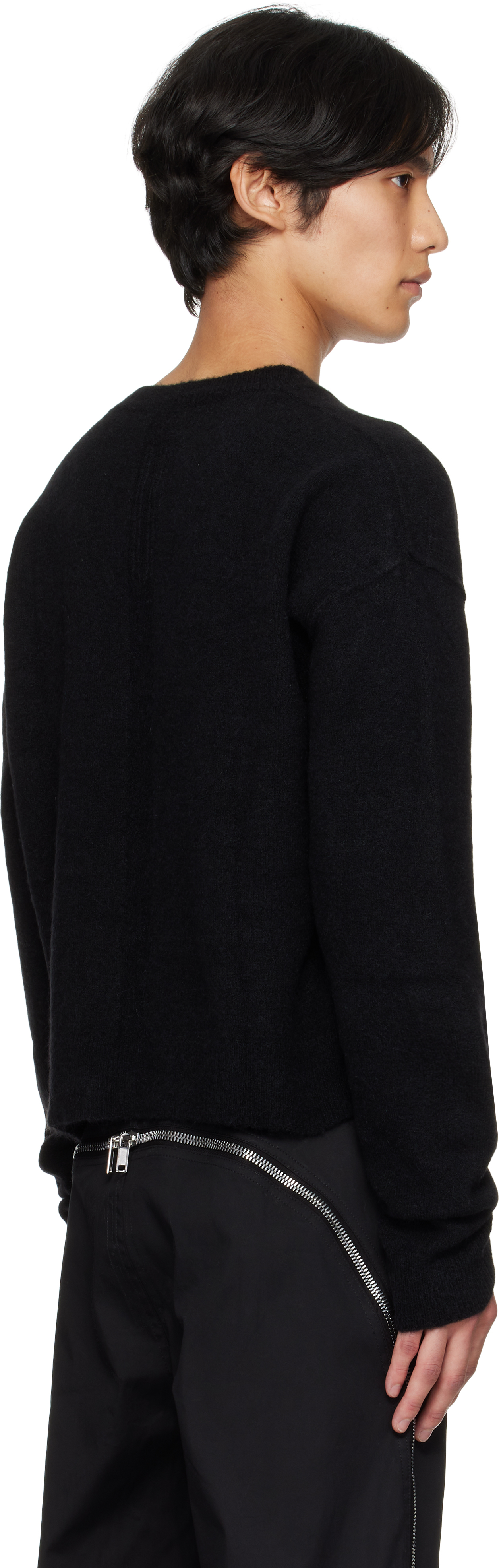 Rick Owens Black Concordians Tommy V-neck Sweater In Black
