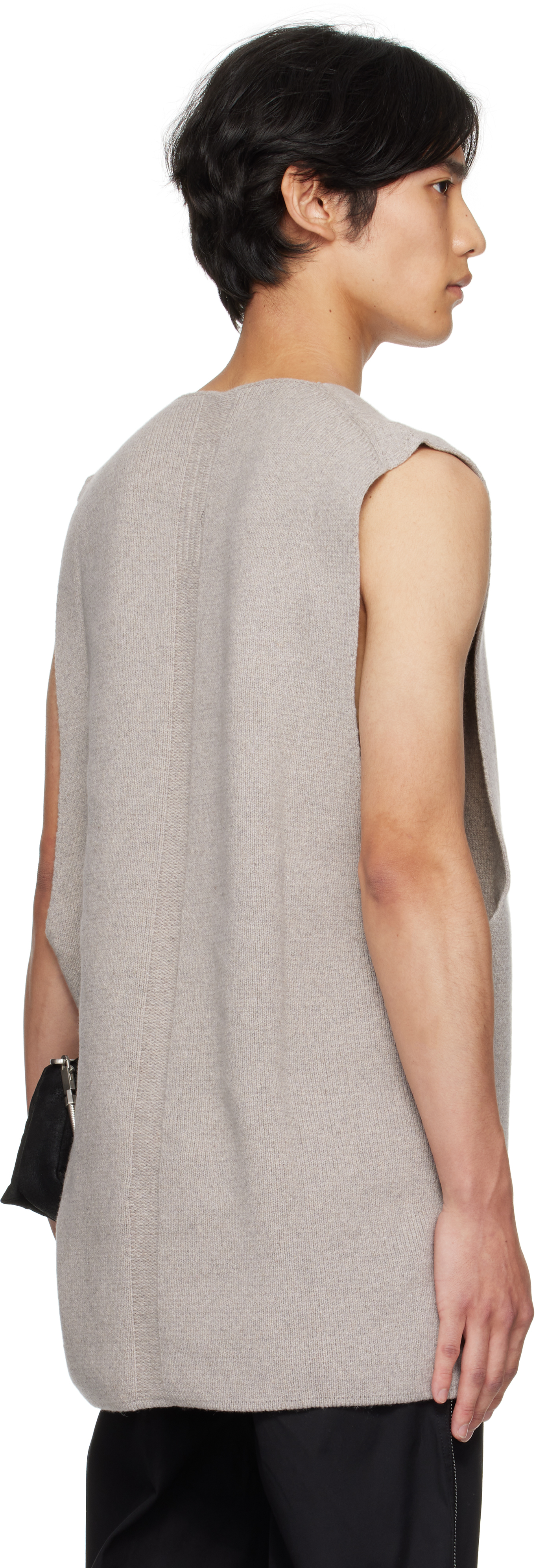 Rick Owens Off-white Concordians V Tank Sweater Vest In White