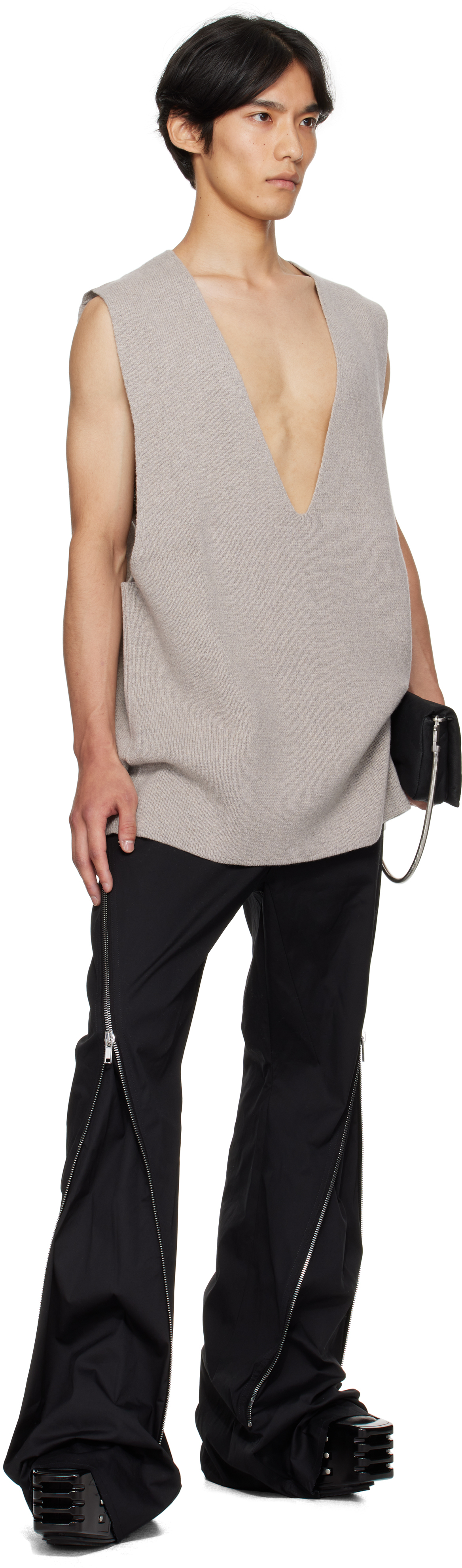 Rick Owens Off-white Concordians V Tank Sweater Vest In White