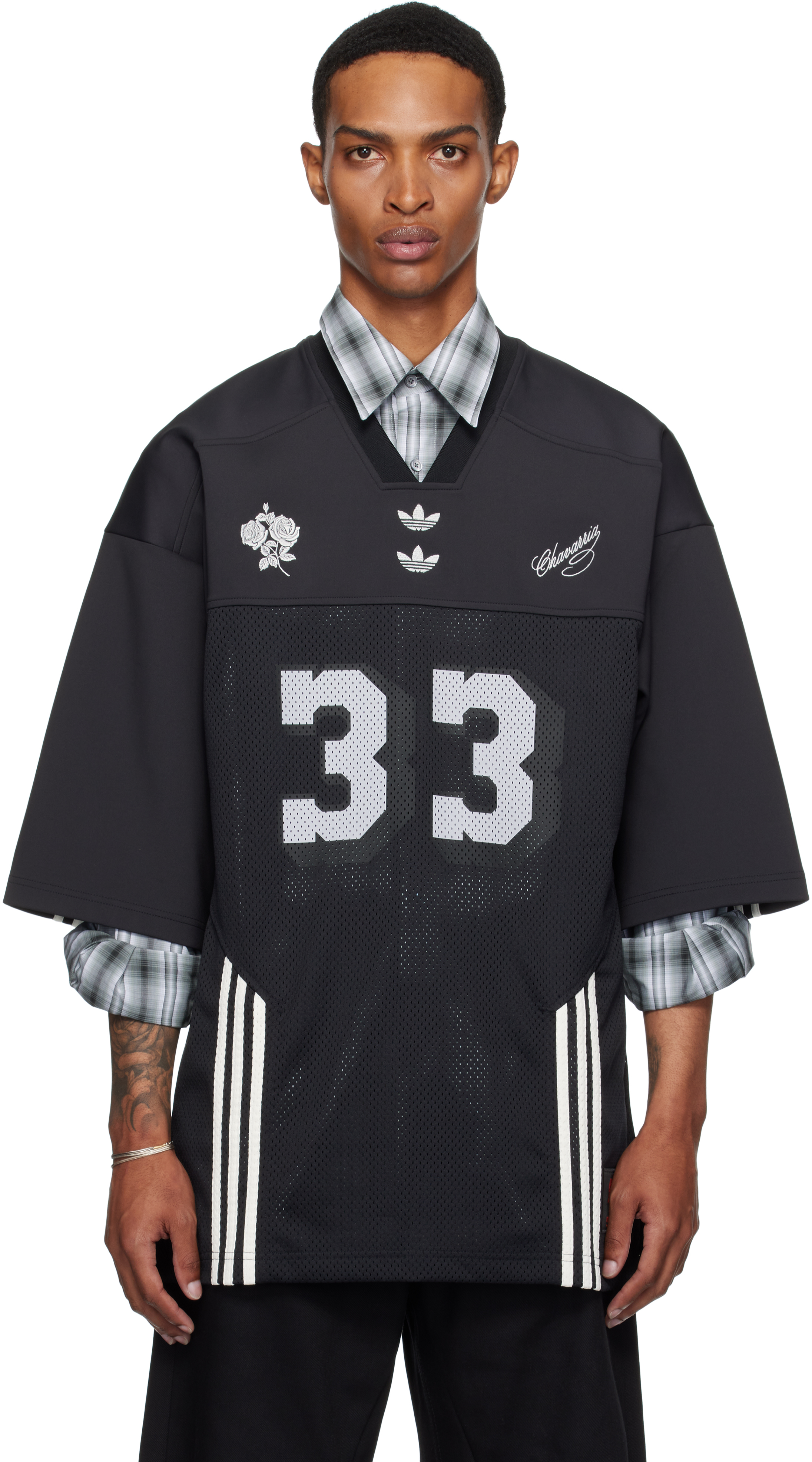 Black adidas Originals Edition Football Jersey T-shirt
