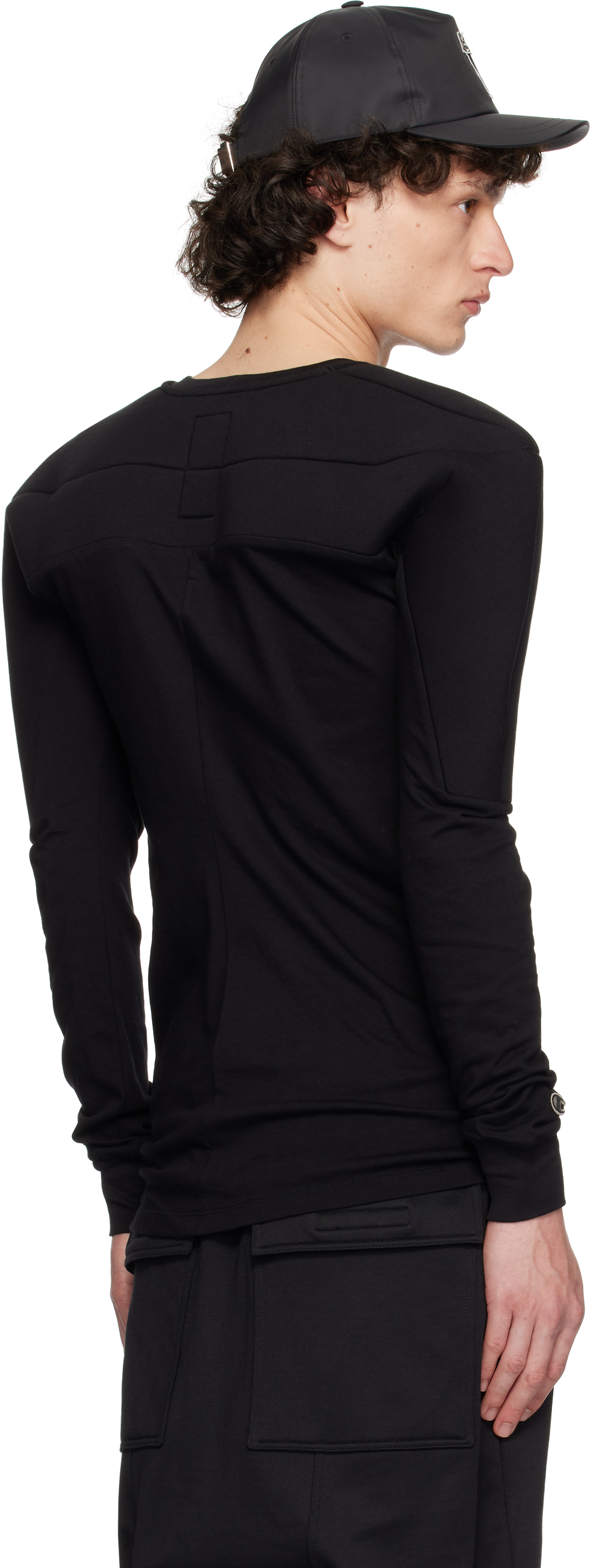 Rick Owens Black Champion Edition Girdered Harness T-shirt In Black