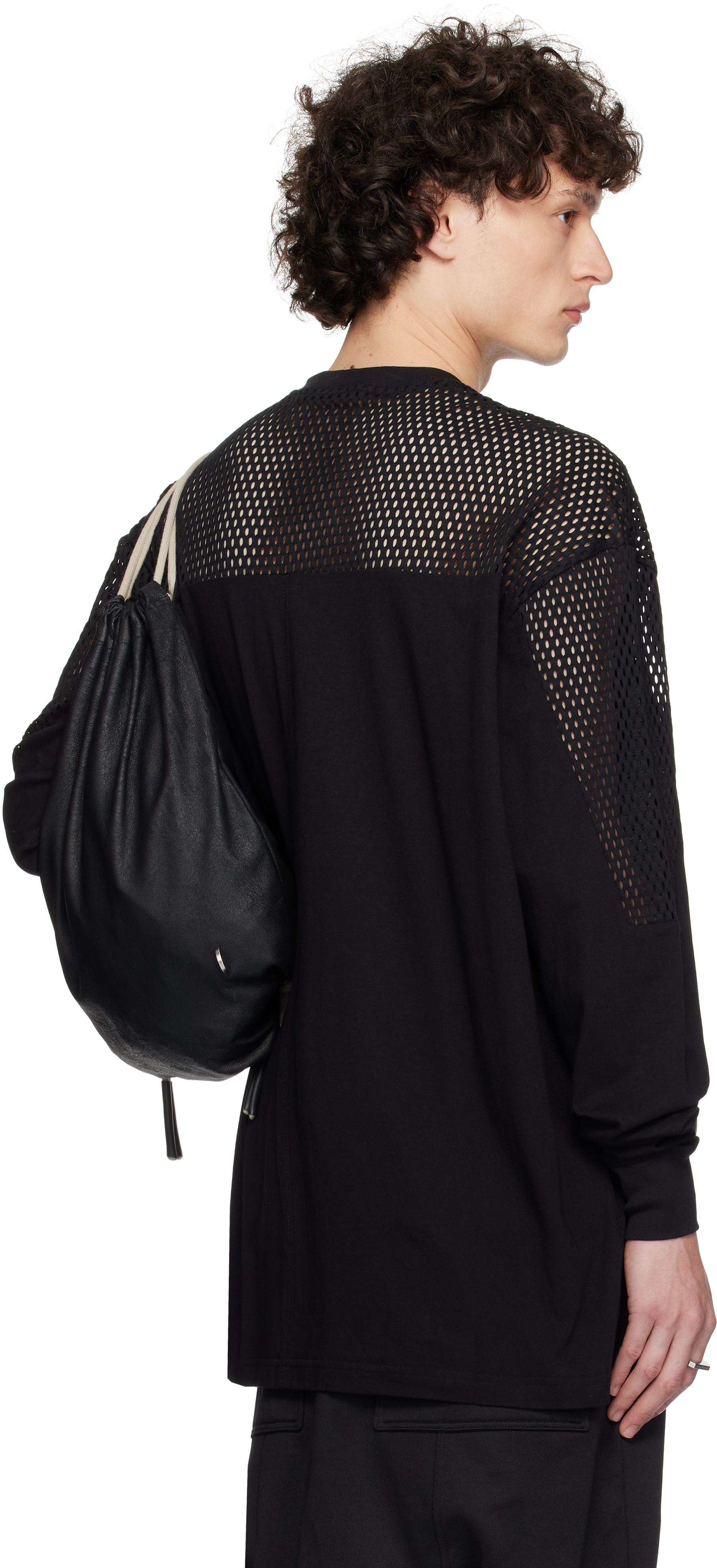 Rick Owens Black Champion Edition Girdered T-shirt