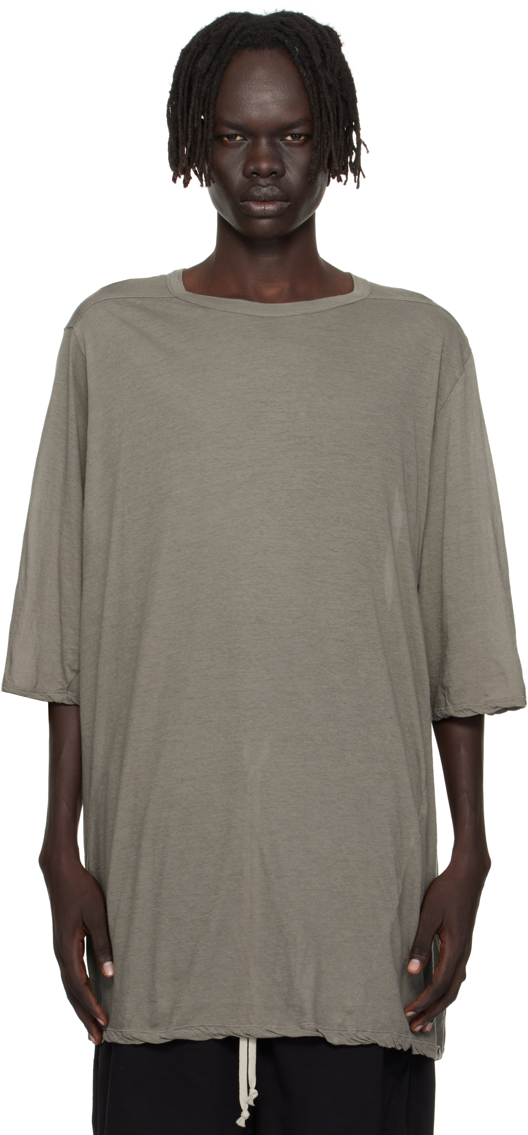 Rick Owens Gray Concordians Jumbo T-shirt In Multi