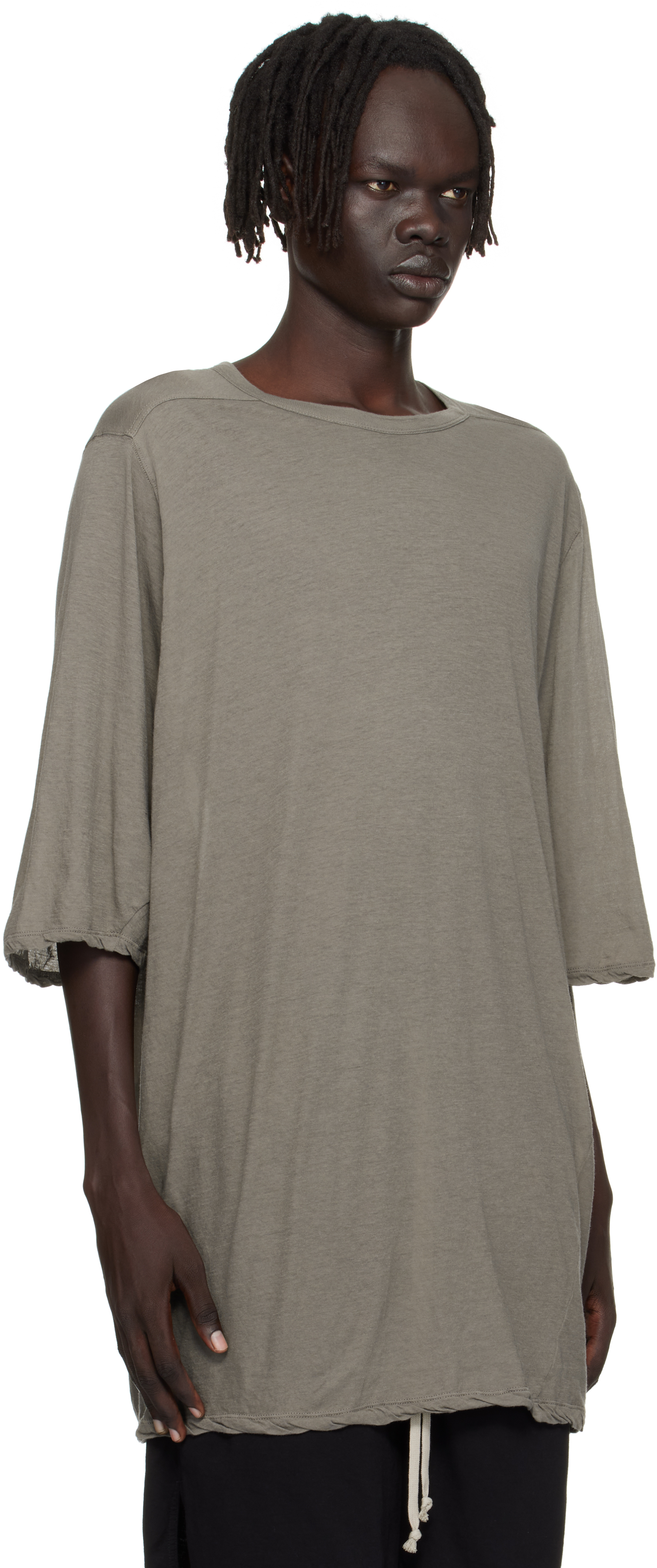 Rick Owens Gray Concordians Jumbo T-shirt In Multi
