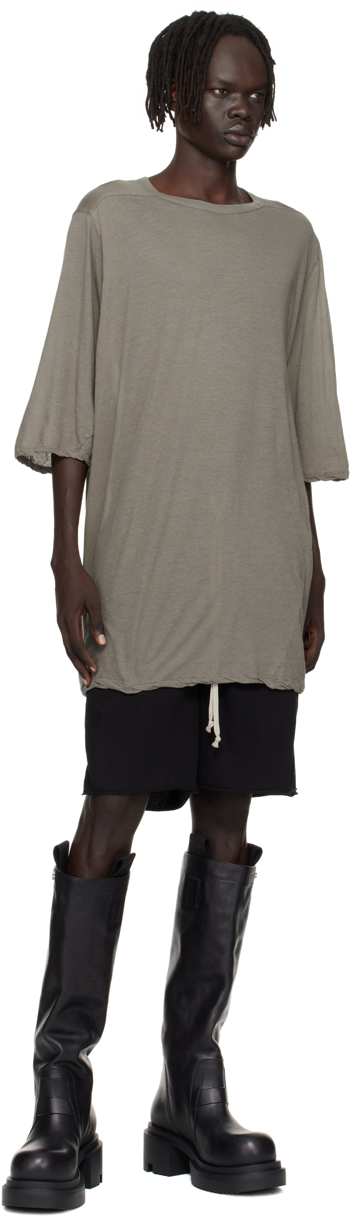 Rick Owens Gray Concordians Jumbo T-shirt In Multi