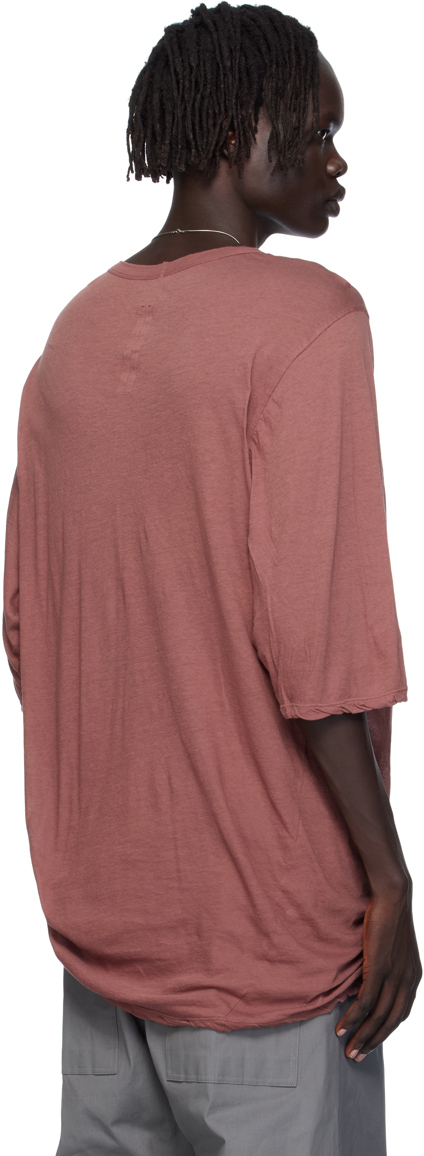 Rick Owens Pink Concordians Jumbo T-shirt In Multi