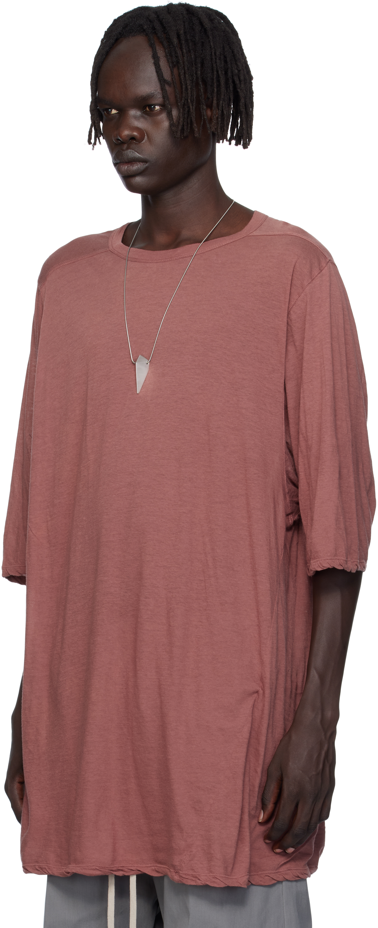 Rick Owens Pink Concordians Jumbo T-shirt In Multi