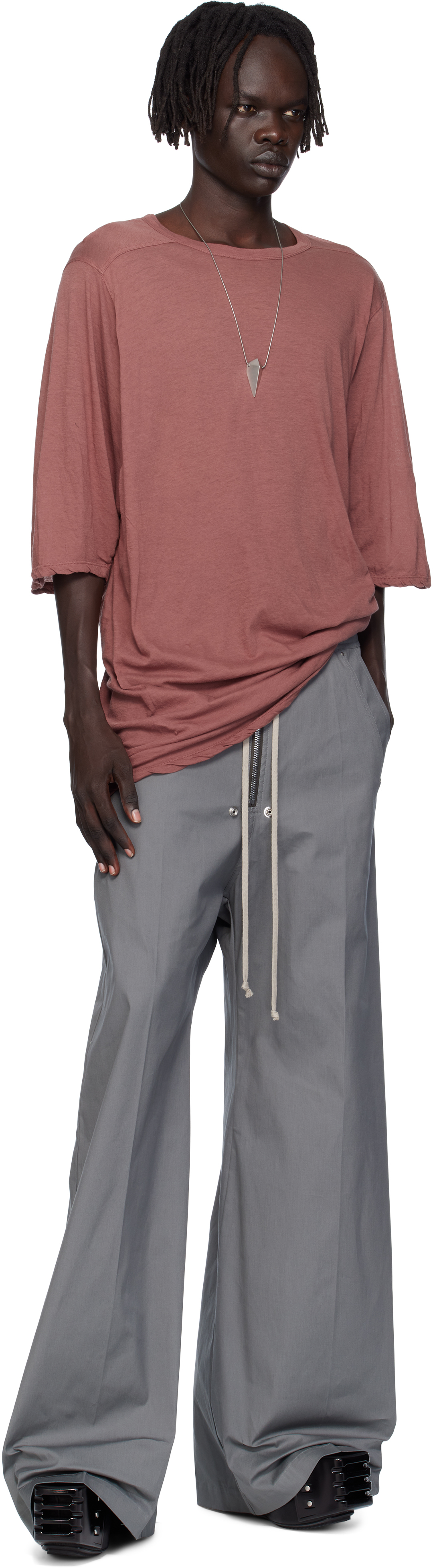 Rick Owens Pink Concordians Jumbo T-shirt In Multi