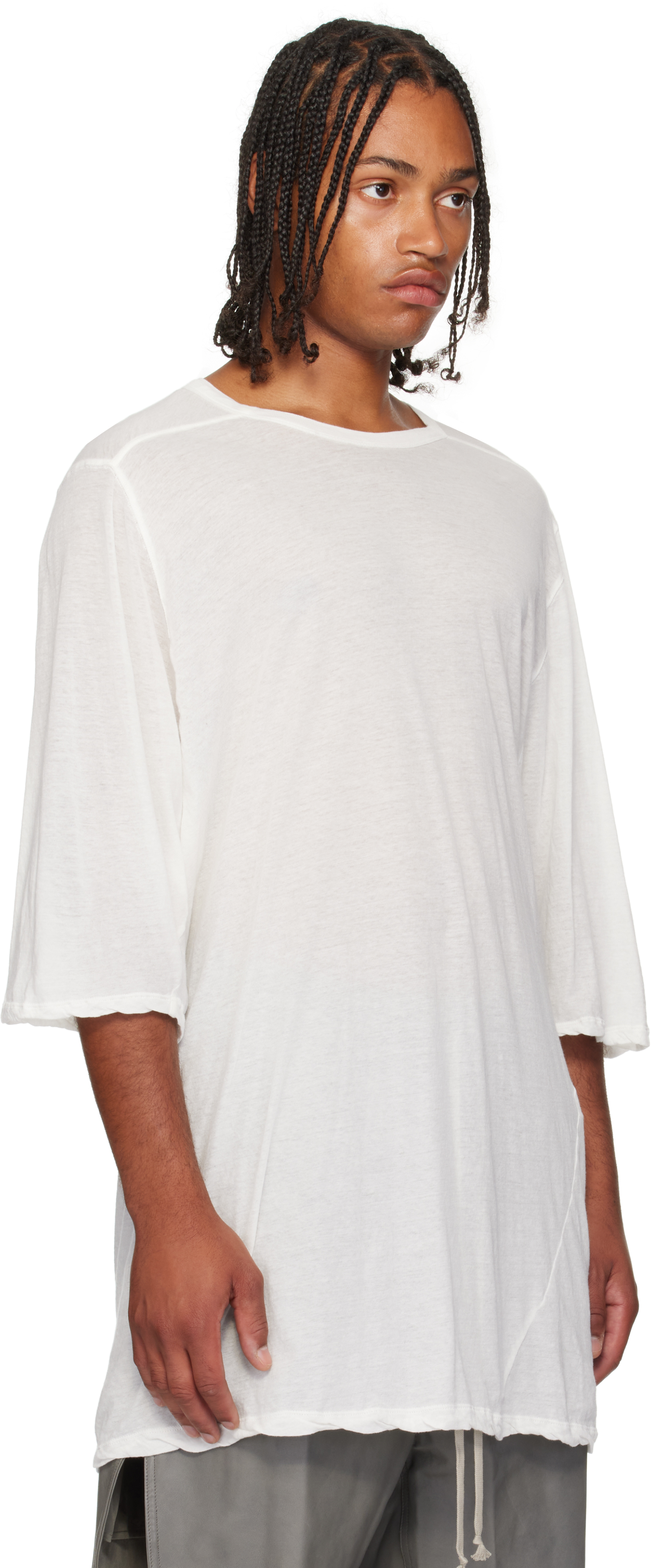 Rick Owens White Concordians Jumbo S/s T-shirt In White