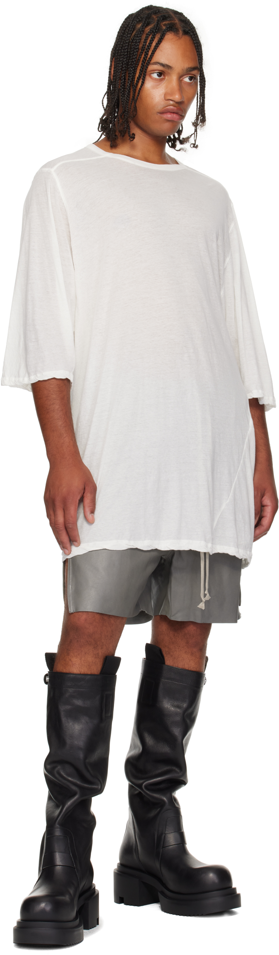 Rick Owens White Concordians Jumbo S/s T-shirt In White