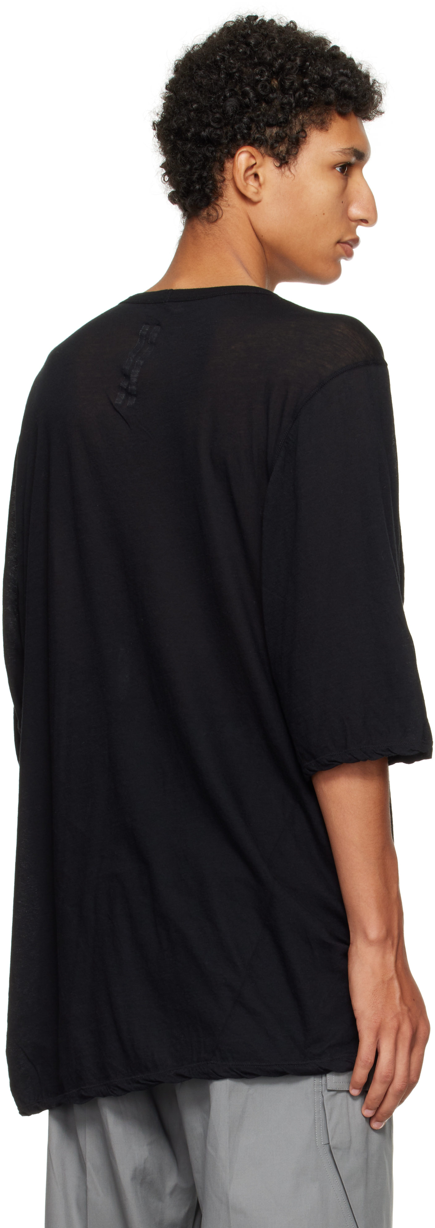 Rick Owens Black Concordians Jumbo T-shirt In Black