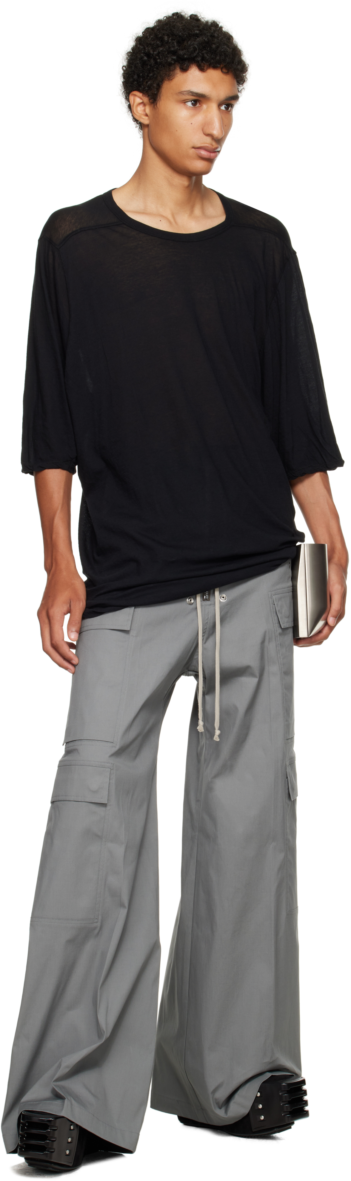 Rick Owens Black Concordians Jumbo T-shirt In Black