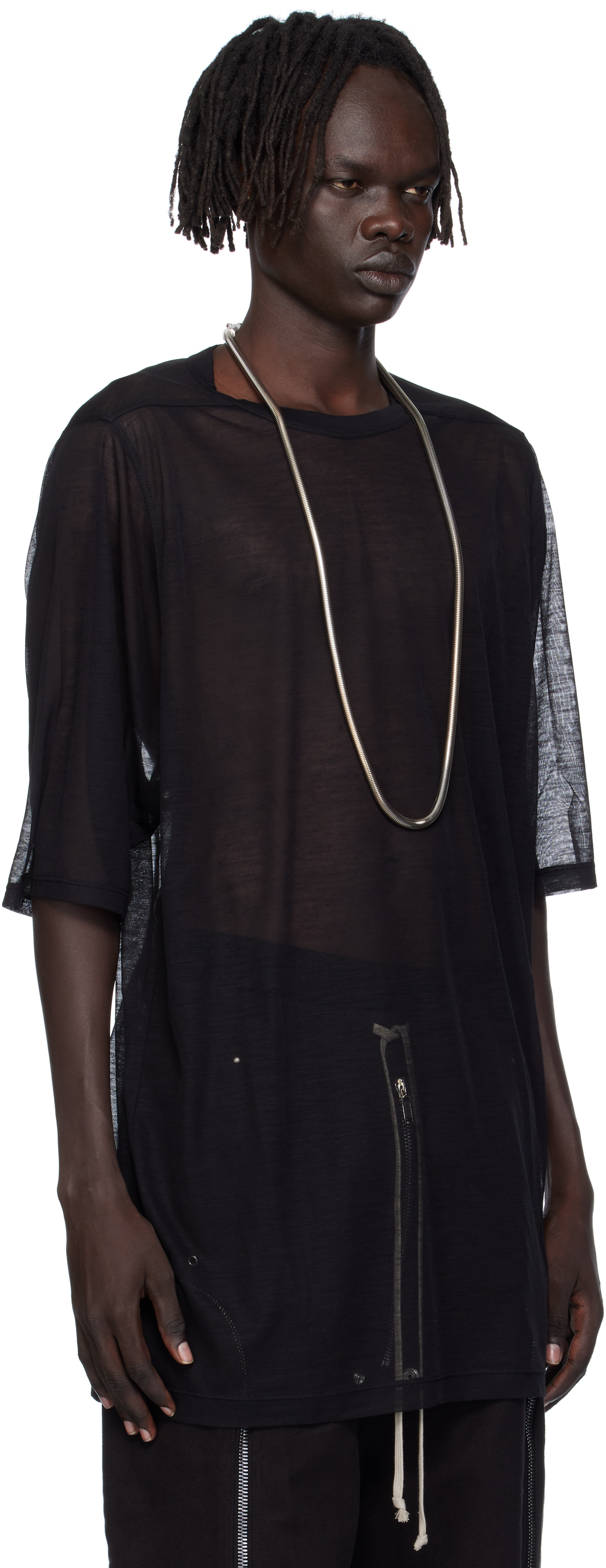 Rick Owens Black Concordians Jumbo Ss T-shirt In Black