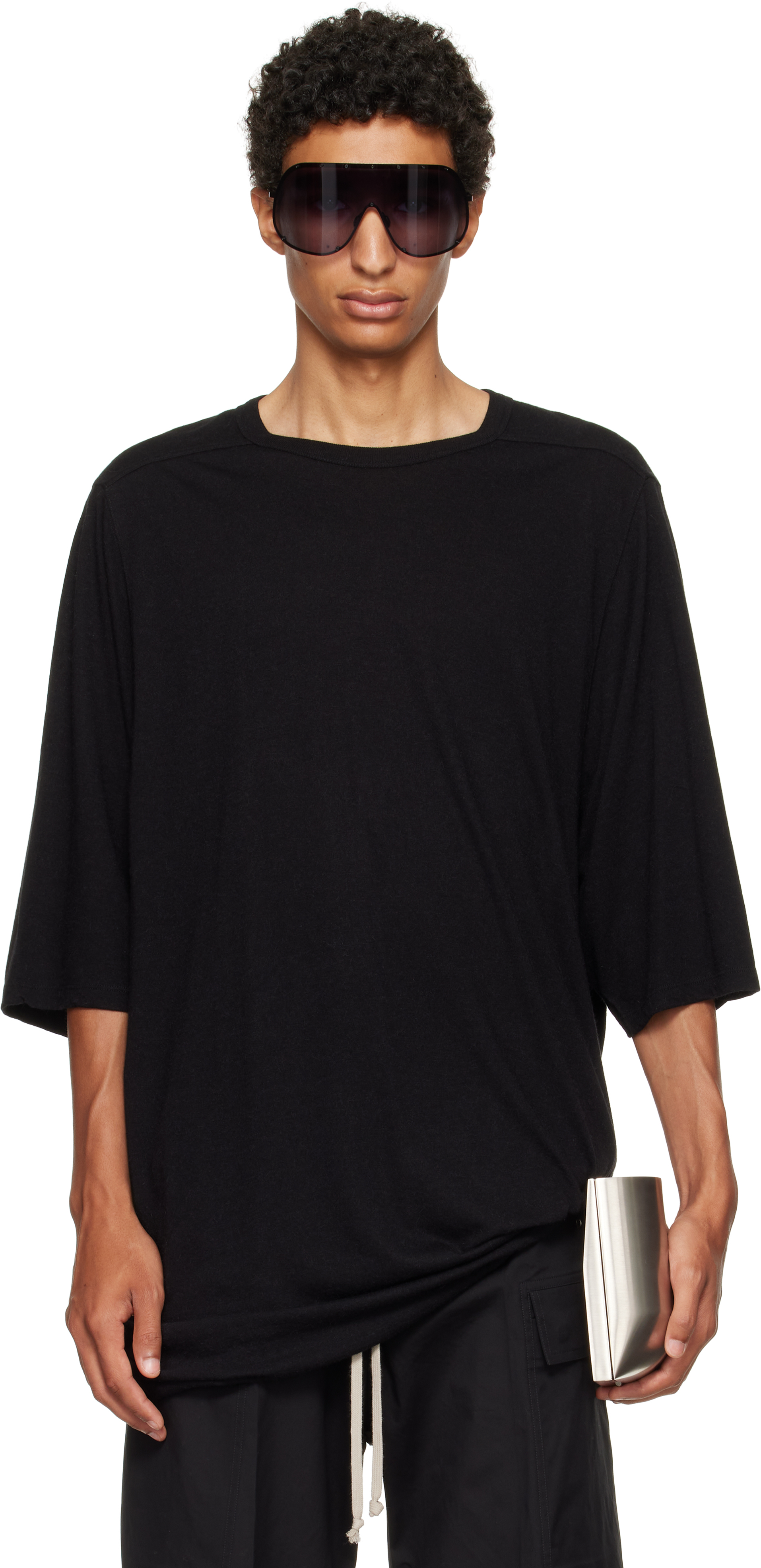 RICK OWENS 無地T ブラック Rick Owens メンズ tシャツ | SSENSE 日本