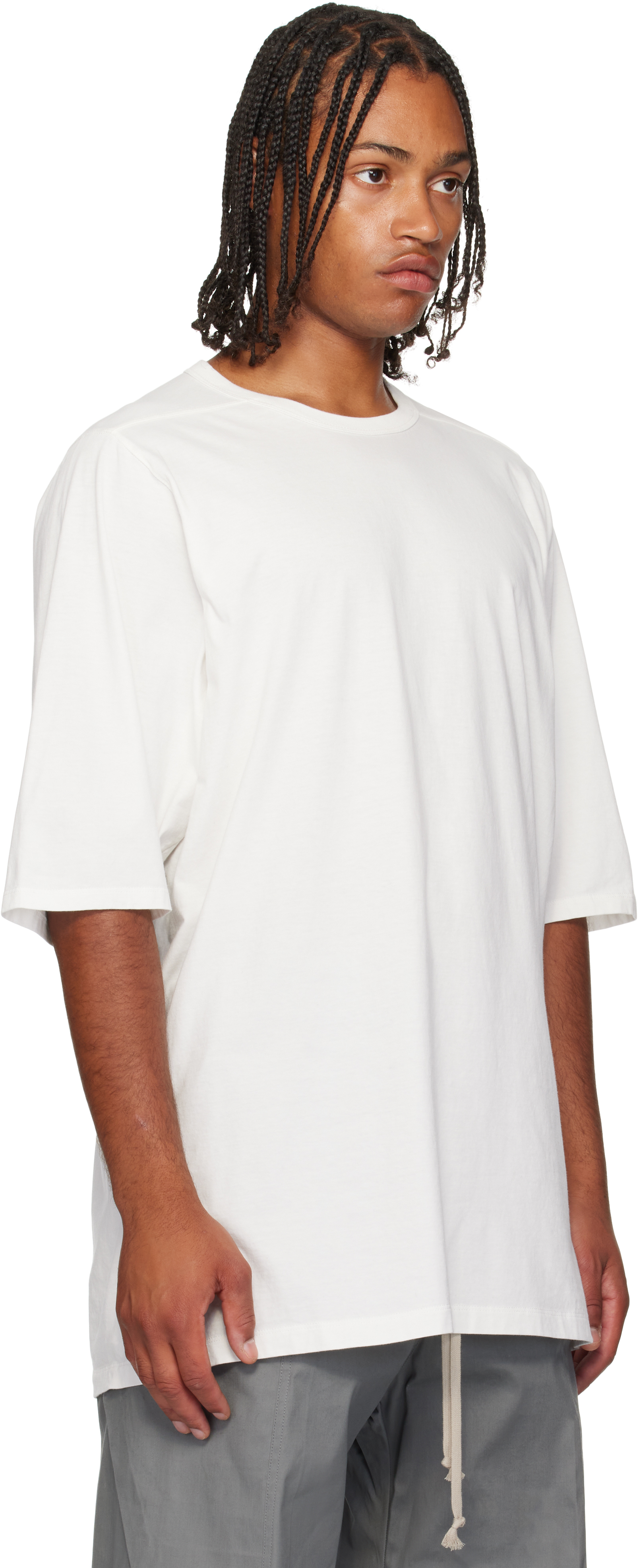 Rick Owens White Concordians Jumbo S/s T-shirt In Multi