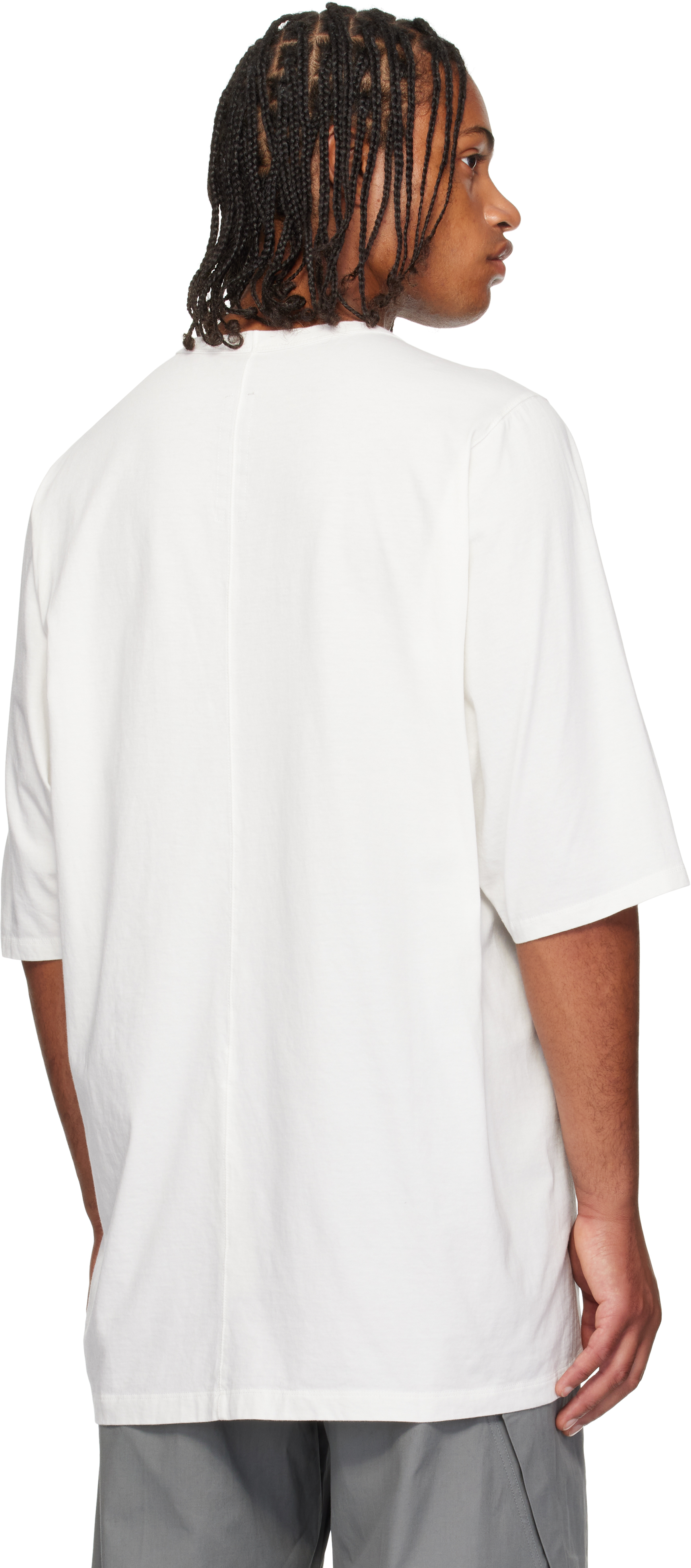 Rick Owens White Concordians Jumbo S/s T-shirt In Multi