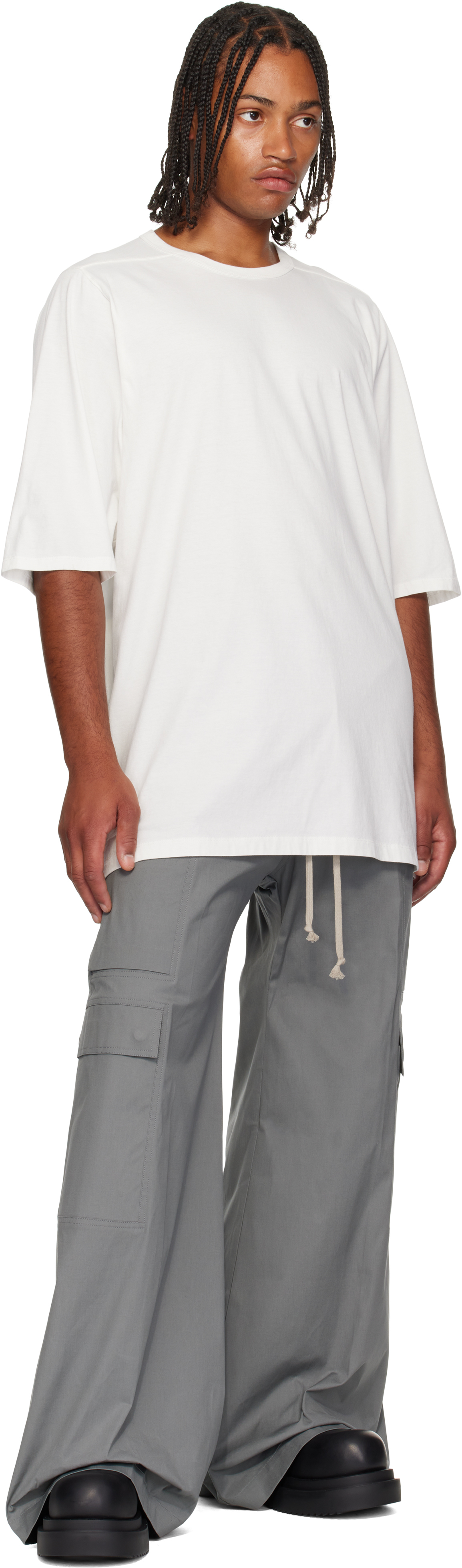 Rick Owens White Concordians Jumbo S/s T-shirt In Multi