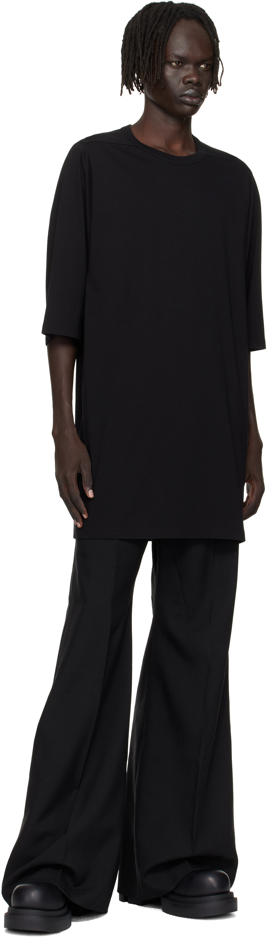 Rick Owens Black Concordians Jumbo T-shirt In Black