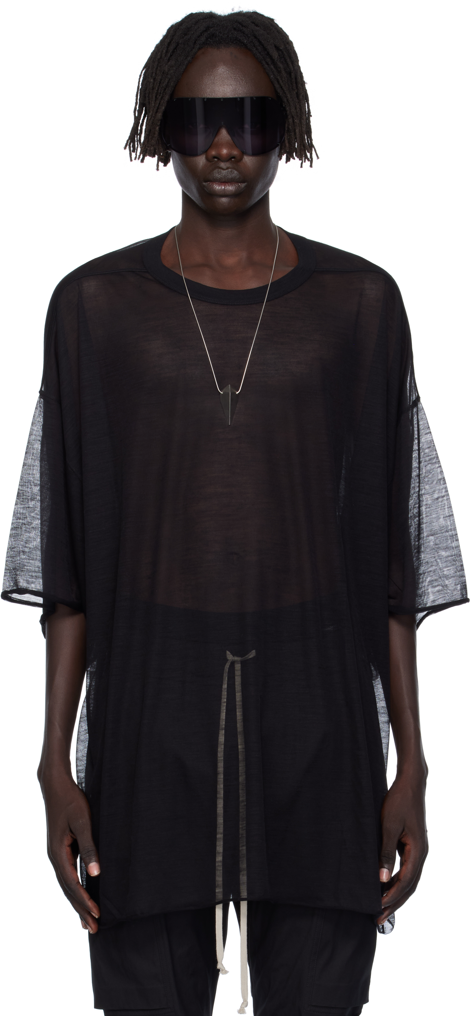 Rick Owens Black Concordians Tommy T-shirt In Black