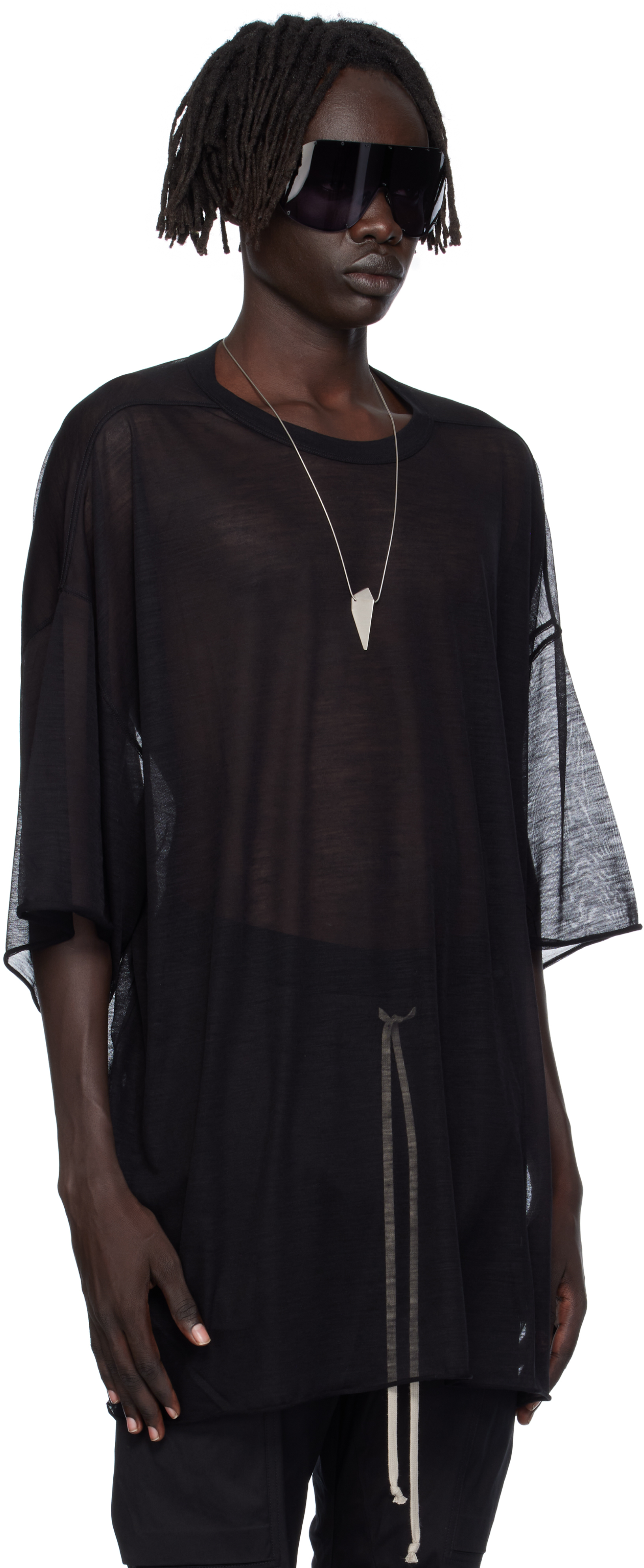 Rick Owens Black Concordians Tommy T-shirt In Black