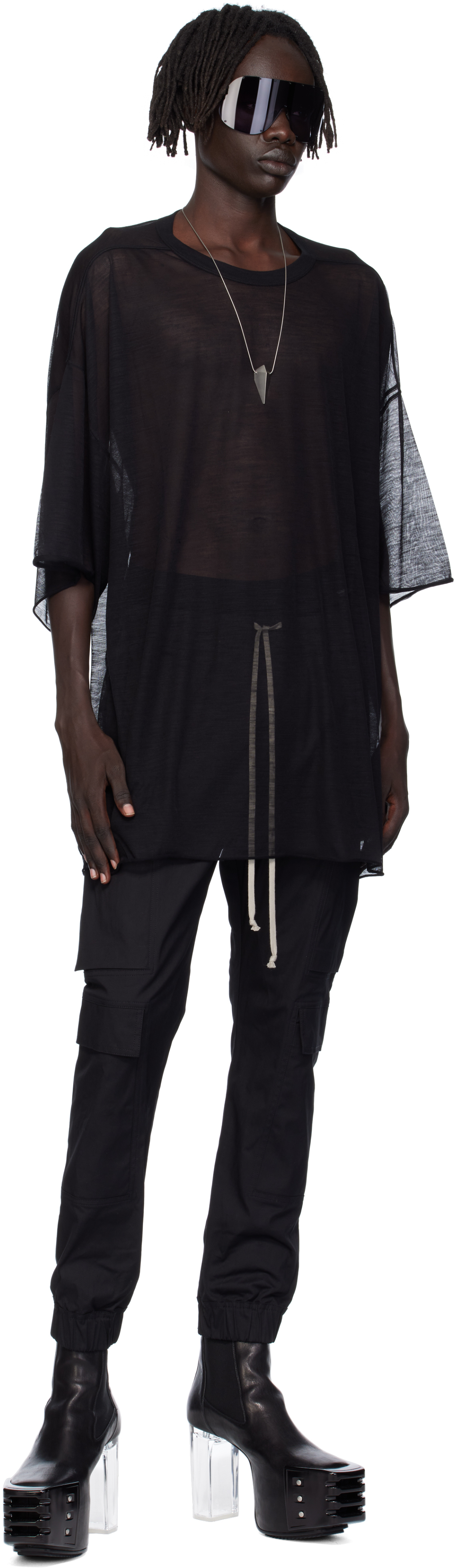 Rick Owens Black Concordians Tommy T-shirt In Black