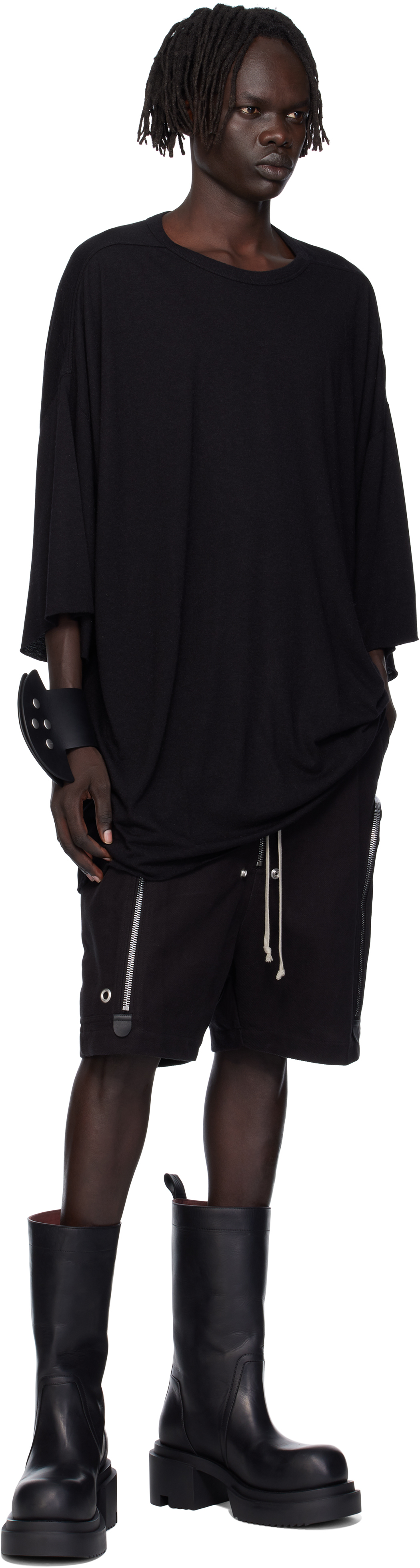 Rick Owens Black Concordians Tommy T-shirt In Black