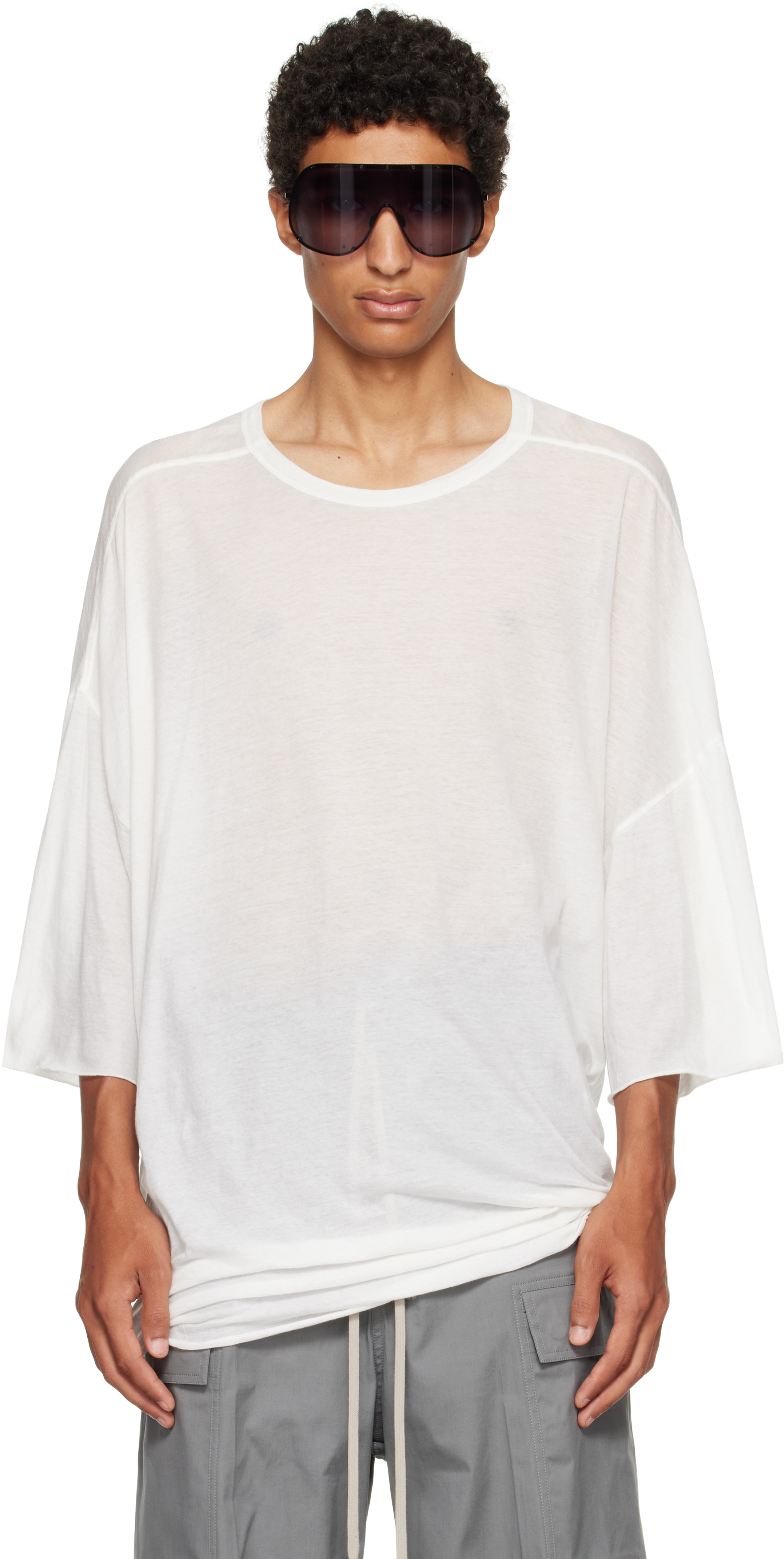 Rick Owens: オフホワイト Concordians Tommy Tシャツ | SSENSE 日本