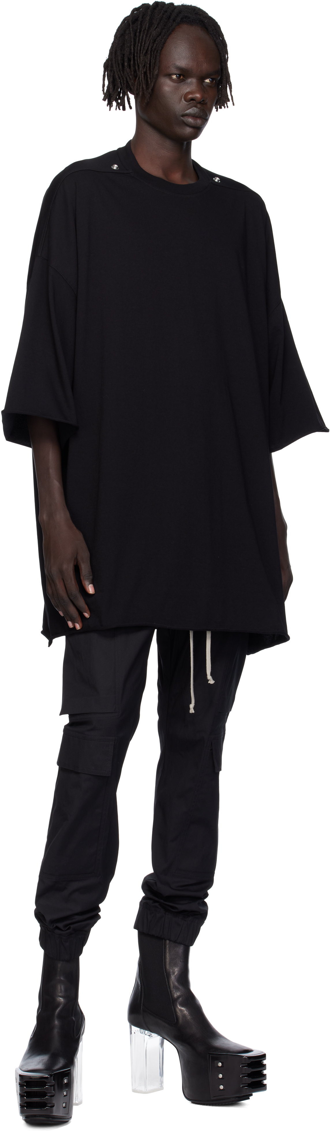 Rick Owens Black Concordians Tommy T-shirt In Black