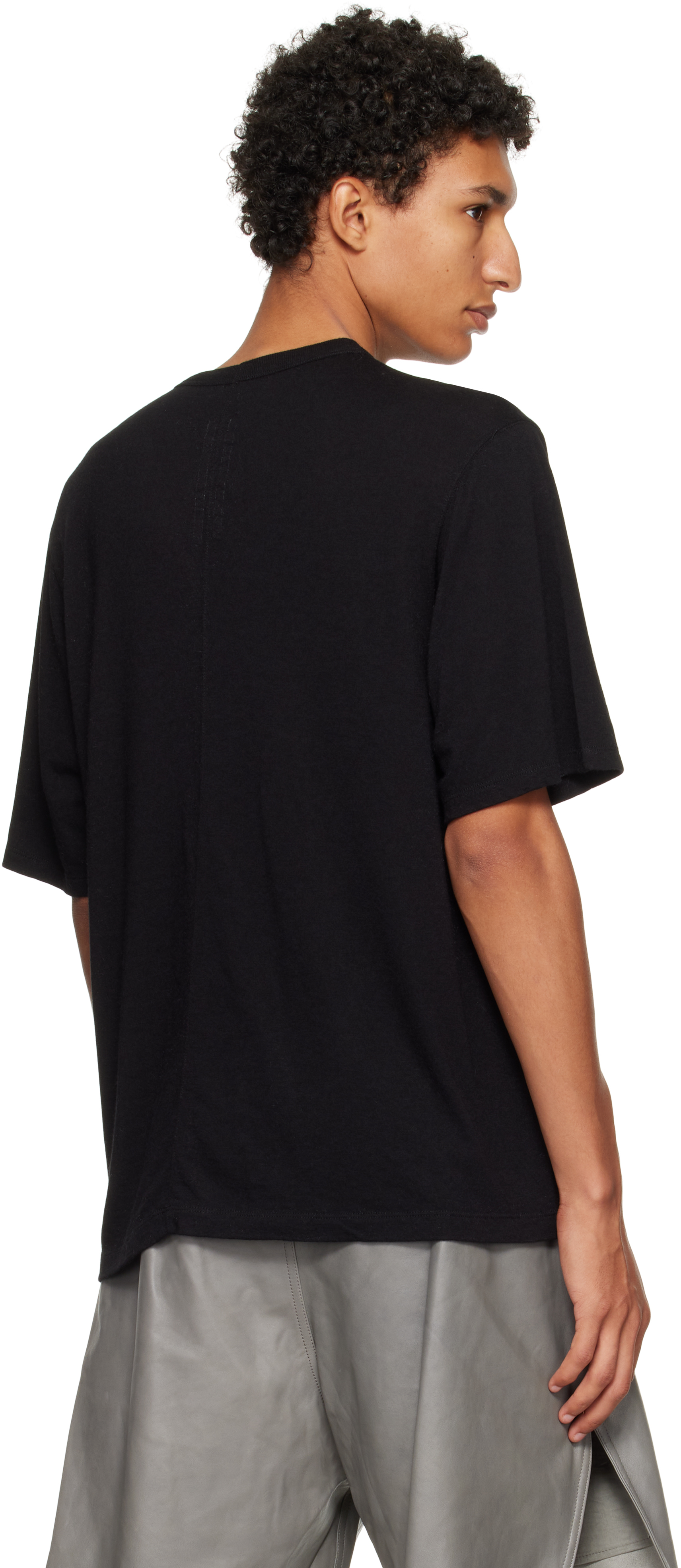 Rick Owens Basic Crewneck T-shirt In Black