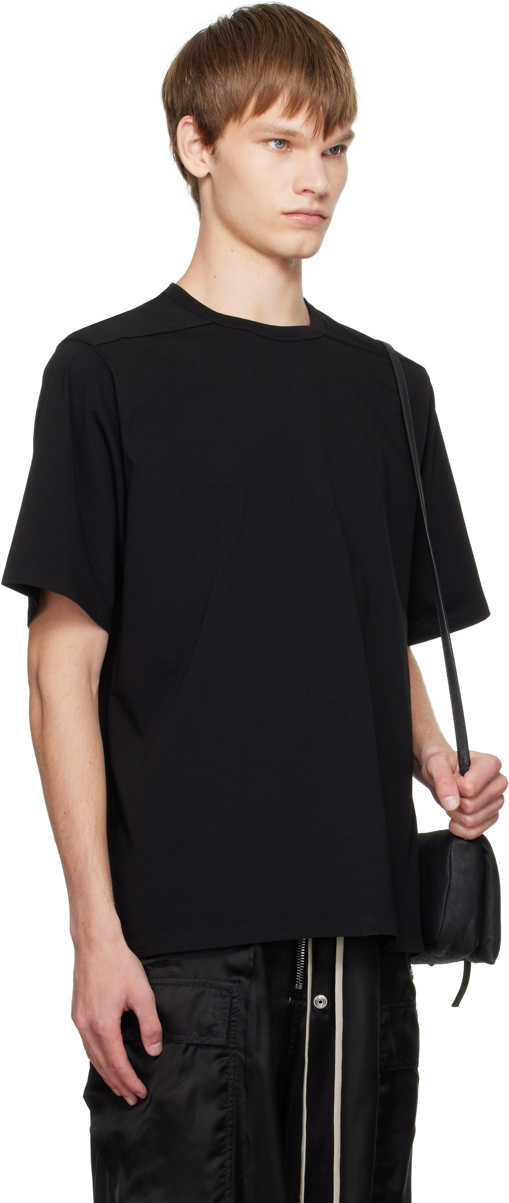 Rick Owens Basic Crewneck T-shirt In Black