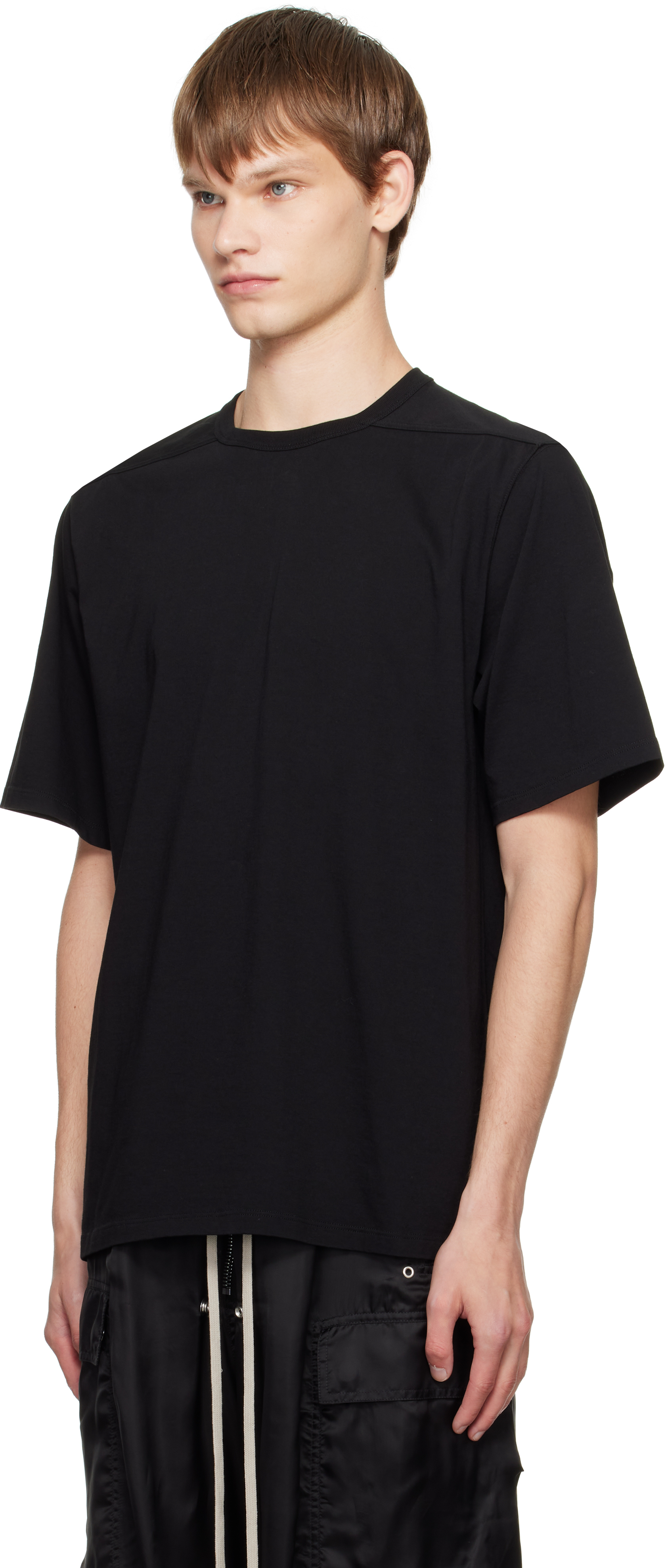Rick Owens Basic Crewneck T-shirt In Black