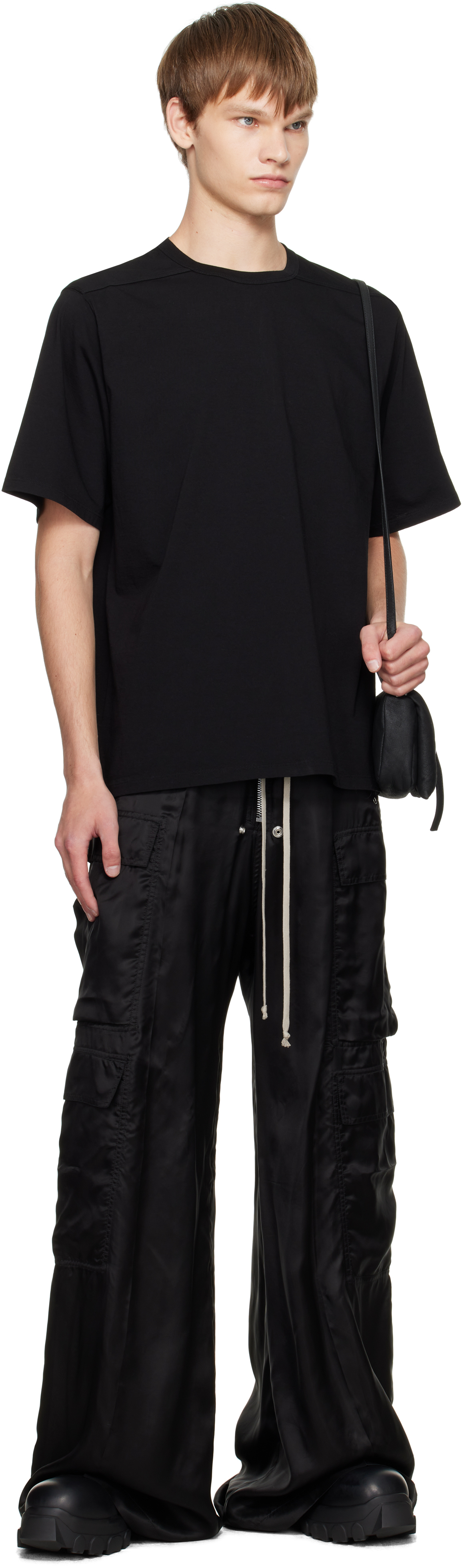 Rick Owens Basic Crewneck T-shirt In Black