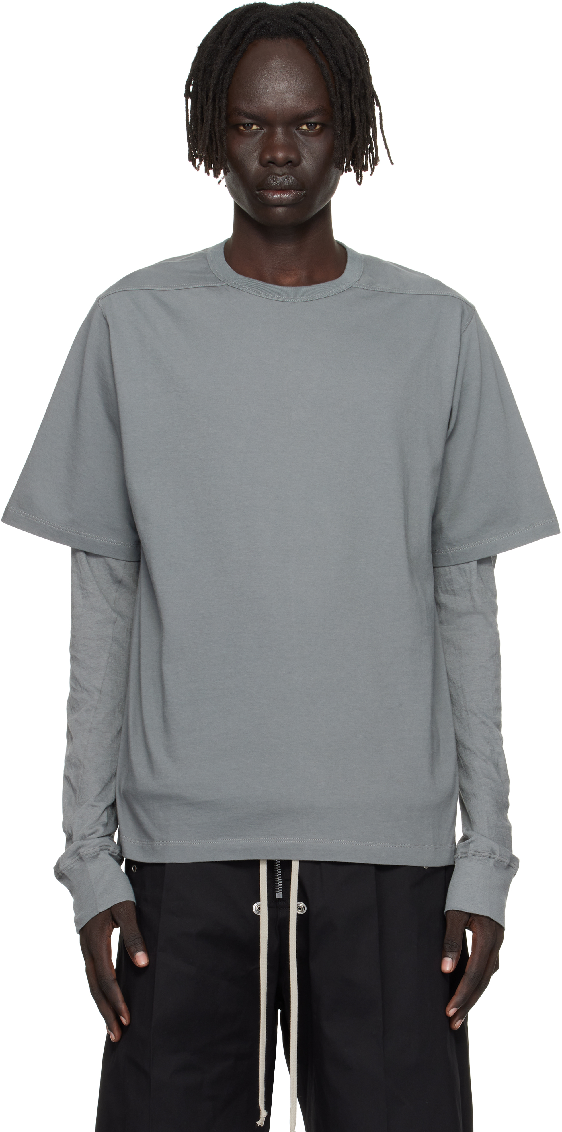 RICK OWENS 無地T ブラック Buy Rick Owens DRKSHDW Gethsemane Cotton Low 'Triple Black