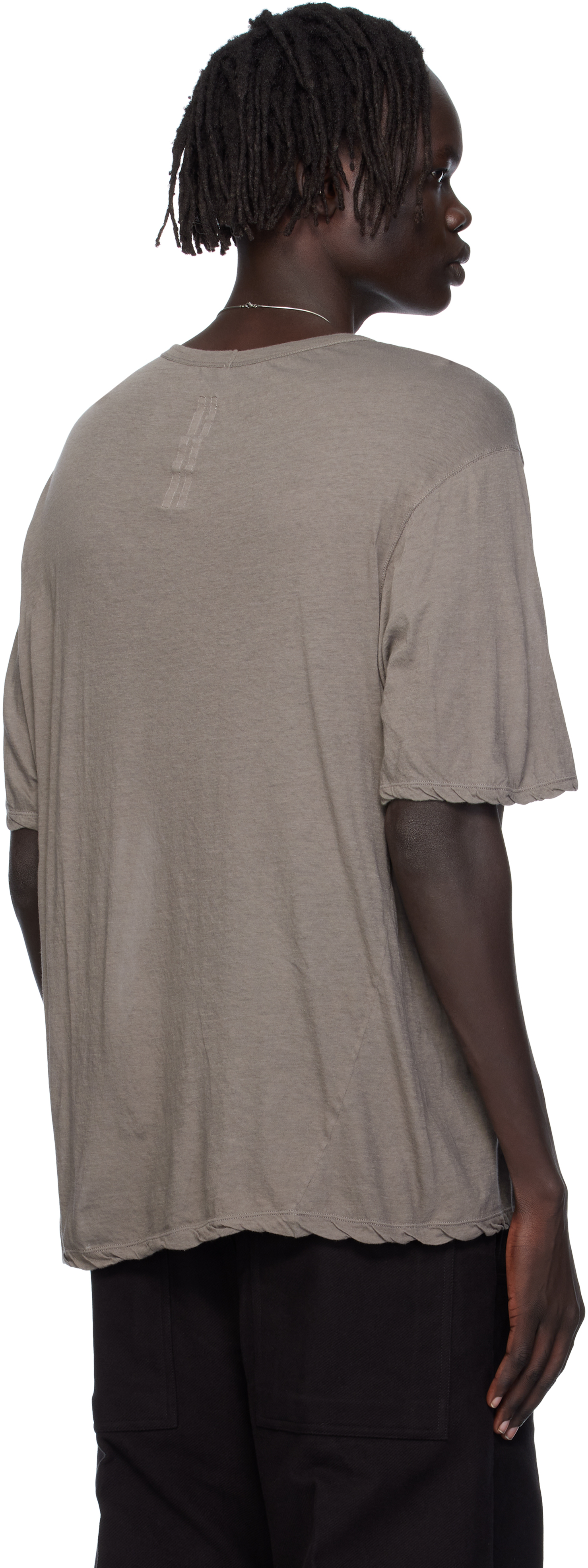 Rick Owens Gray Concordians Brad T-shirt In Gray