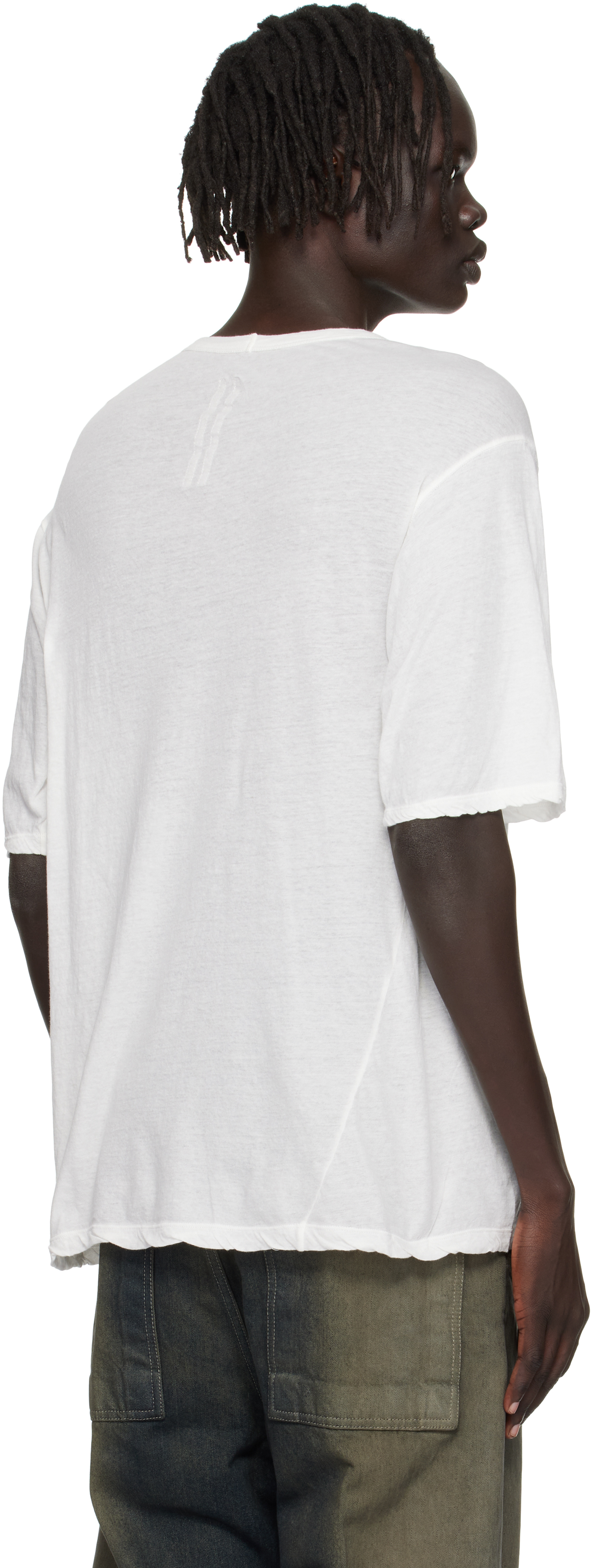 Rick Owens Off-white Concordians Brad T-shirt In White