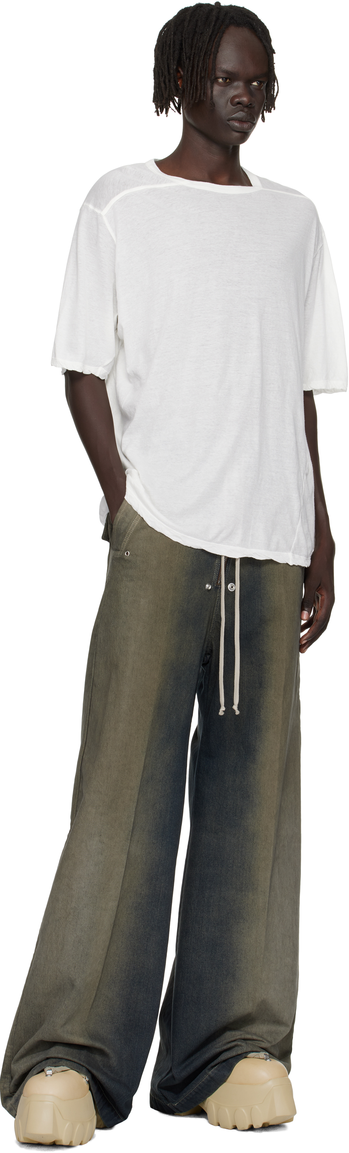 Rick Owens Off-white Concordians Brad T-shirt In White