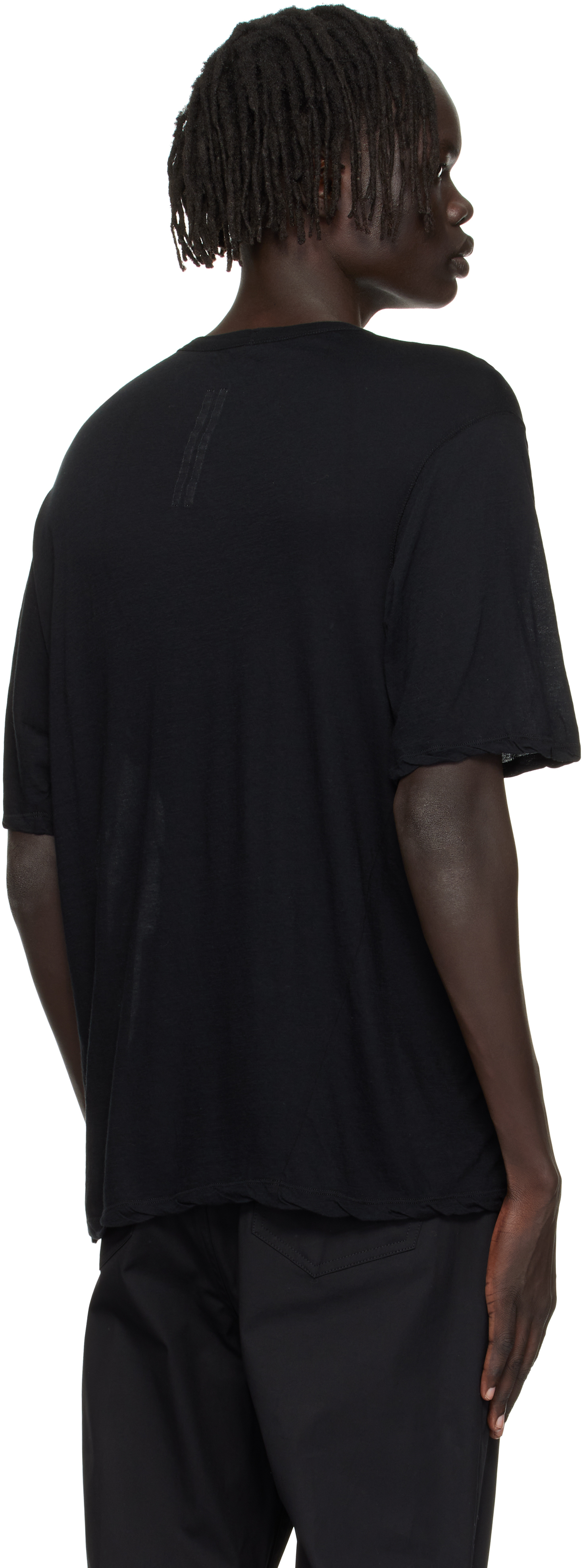 Rick Owens Basic Crewneck T-shirt In Black