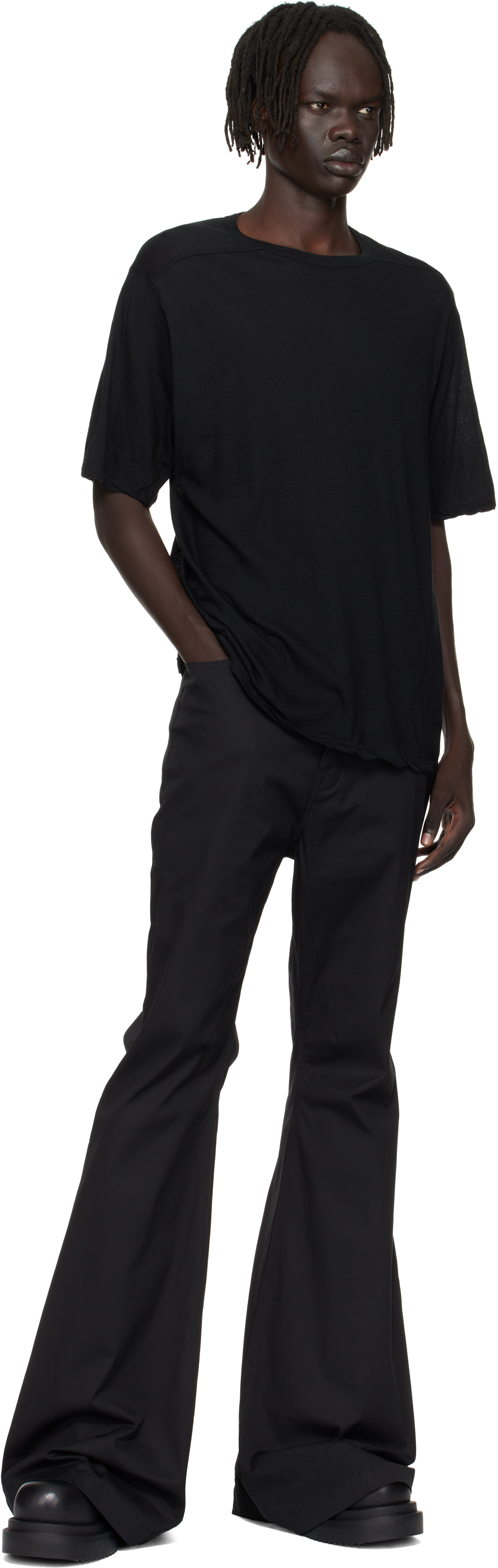 Rick Owens Basic Crewneck T-shirt In Black