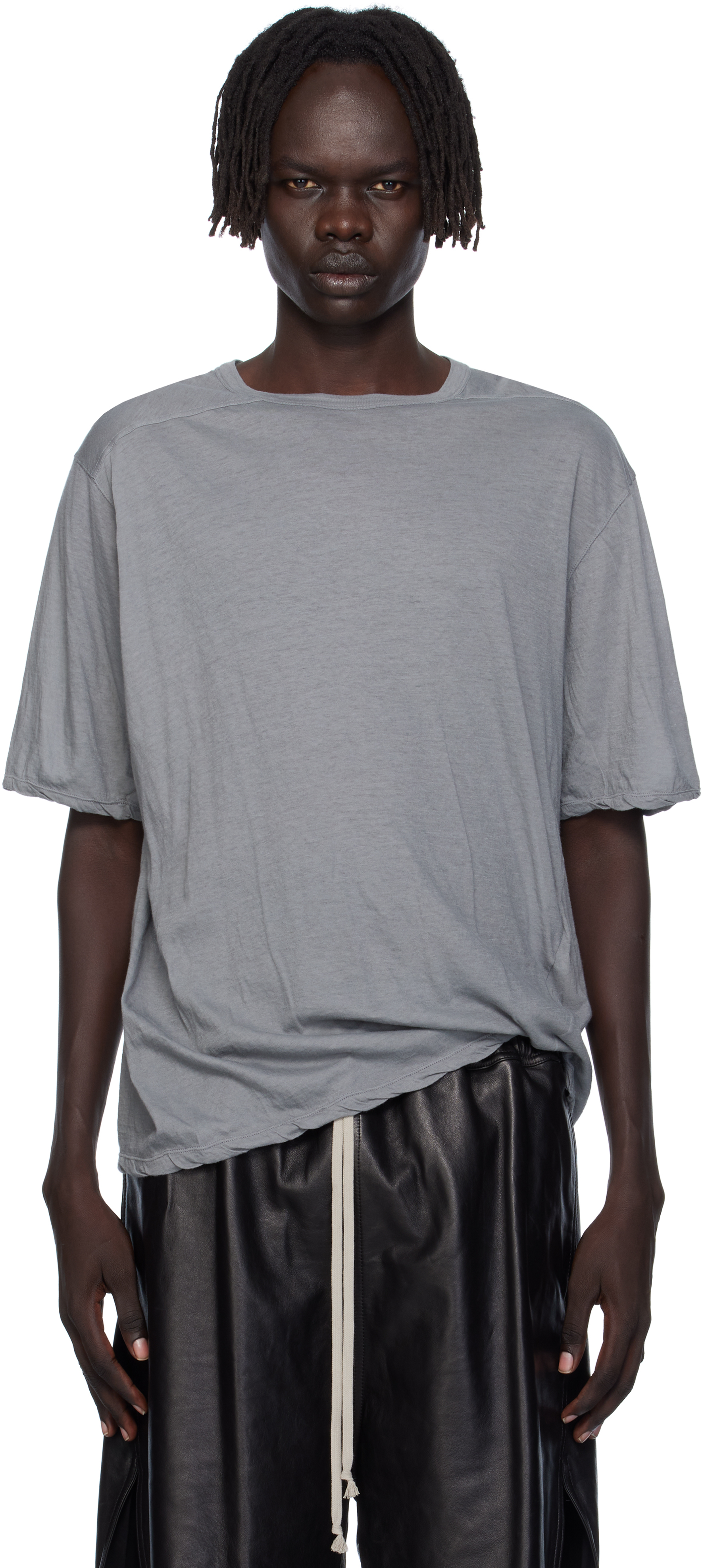 Rick Owens Gray Concordians Brad T-shirt In Multi